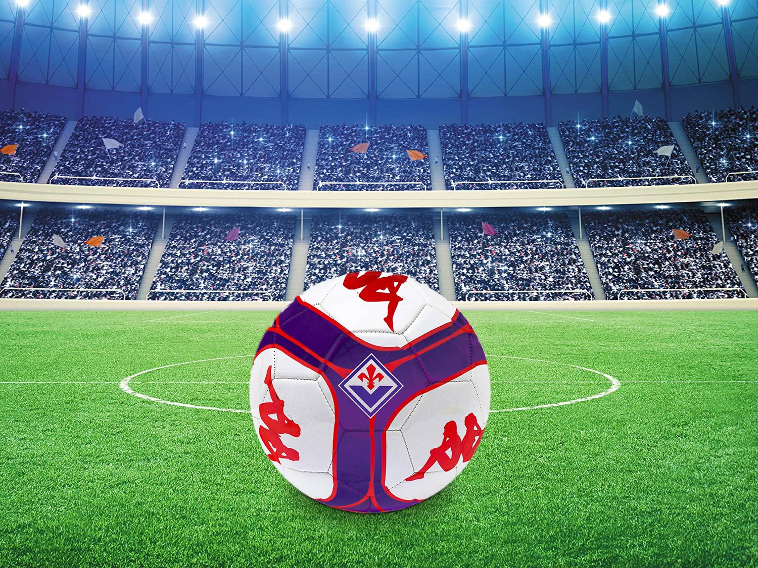 Kappa Pallone Fiorentina Palla Calcio Fiorentina Ufficiale. Modello con Logo.