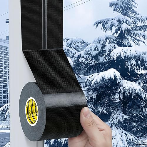 MILEQEE Cinta de sellado de ventana de conducto de tela para invierno, 2.75 pulgadas x 66 pies, cinta aislante de sellado para ventanas y puertas,