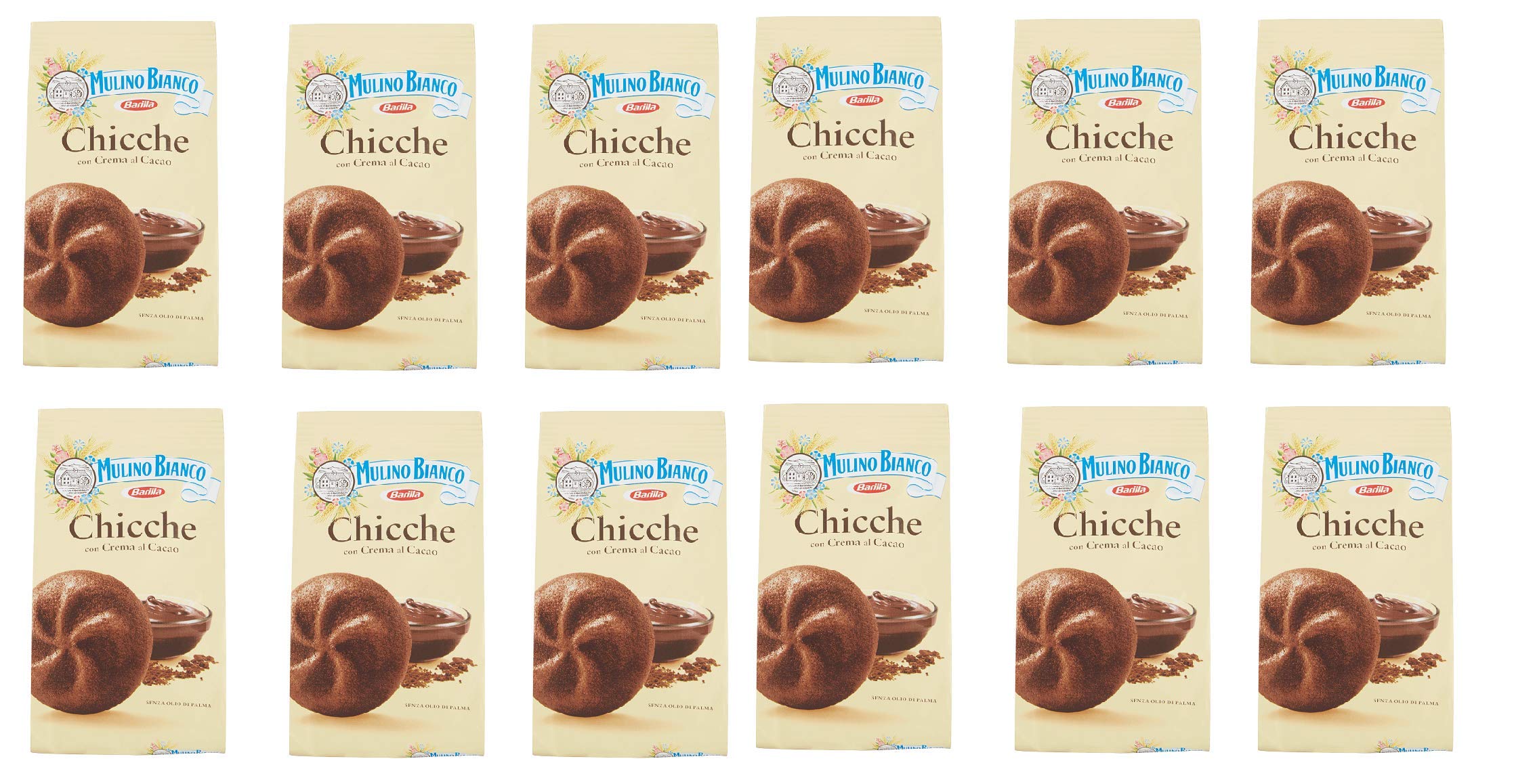 Mulino Bianco Chicche al Cacao - Galletas de chocolate (200 g)
