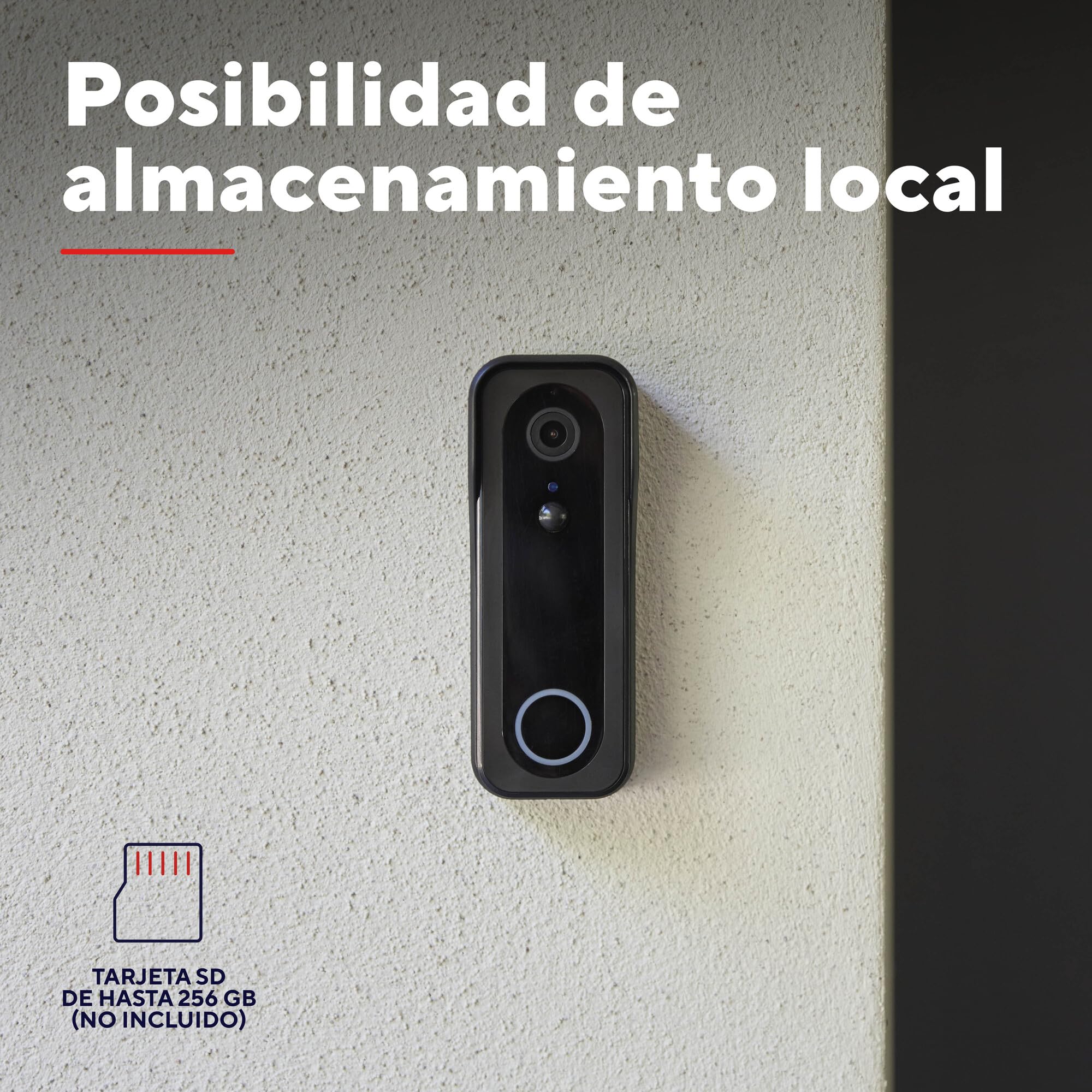 Trust Timbre Exterior Inalámbrico con Cámara 2K HD 3MP y Chime, 2.4GHz WiFi, Audio Bidireccional, Detección de Personas, Impermeable, Visión Nocturna, Control vía App, con Timbre Inalámbrico, Negro
