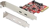 Vista 1 de StarTech.com Tarjeta PCIe USB 3.2 Gen 2 de 2 puertos de 2 puertos, adaptador PCI Express 3.0 x4 USB-C de 10 Gbps, solo datos, Windows/macOS/Linux