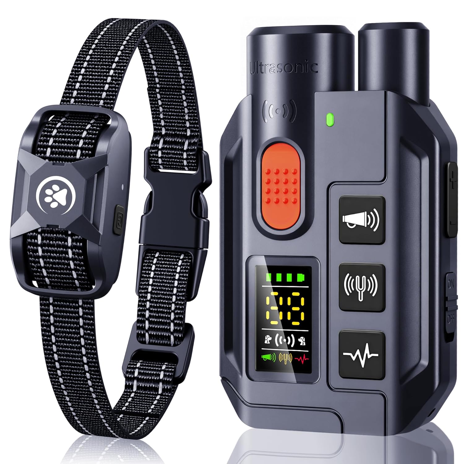 Dog Shock Collar with Remote 3300ft Range Waterproof Rechargeable Adjustable Beep Shock Vibration Ultrasonic Modes Dog Training Collar