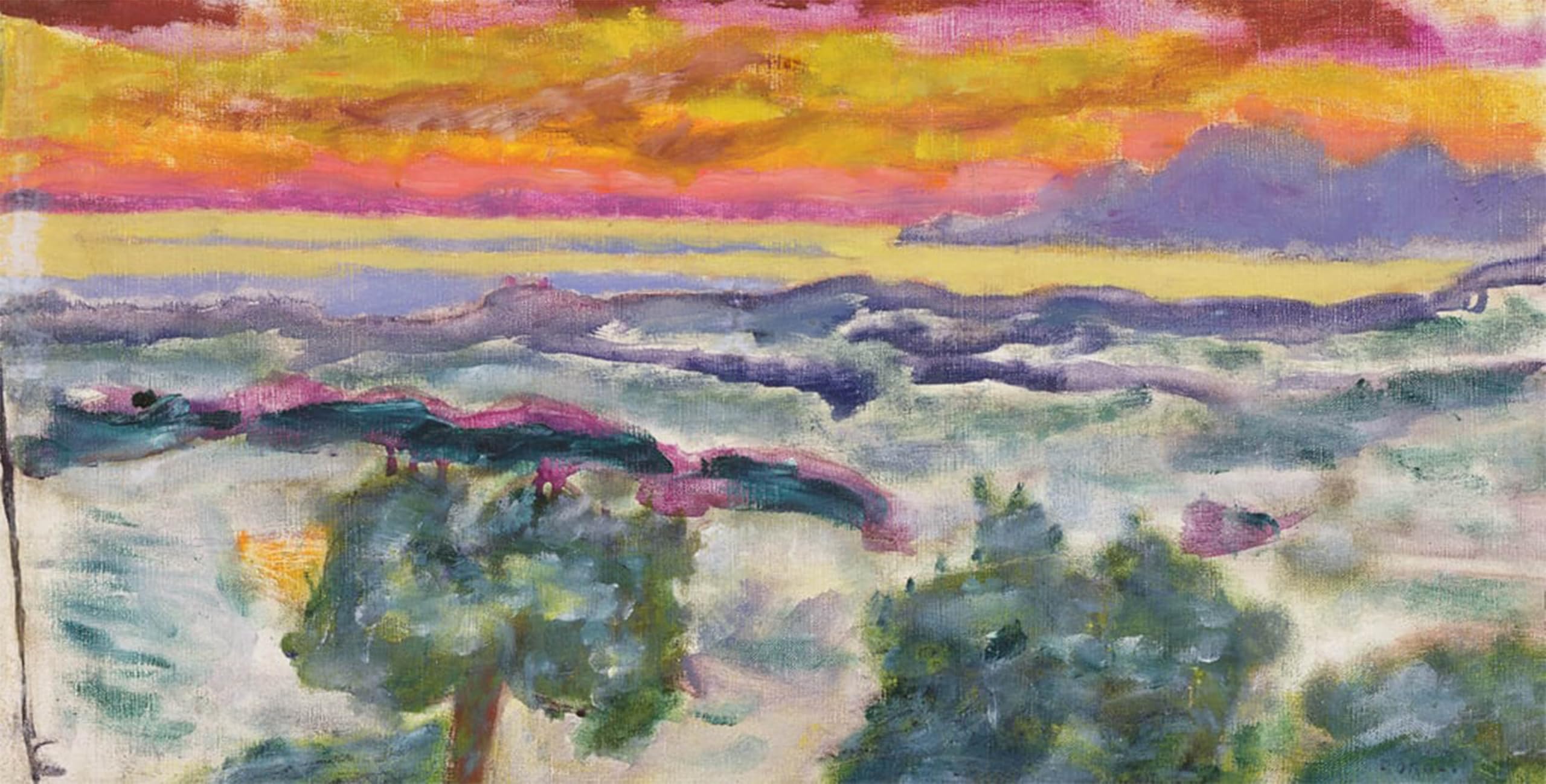 POSTERIIk Vintage Art Print Images Pictures Print Sunset by Pierre Bonnard Modern Colour Posters for Office Home Decor 60x90cm