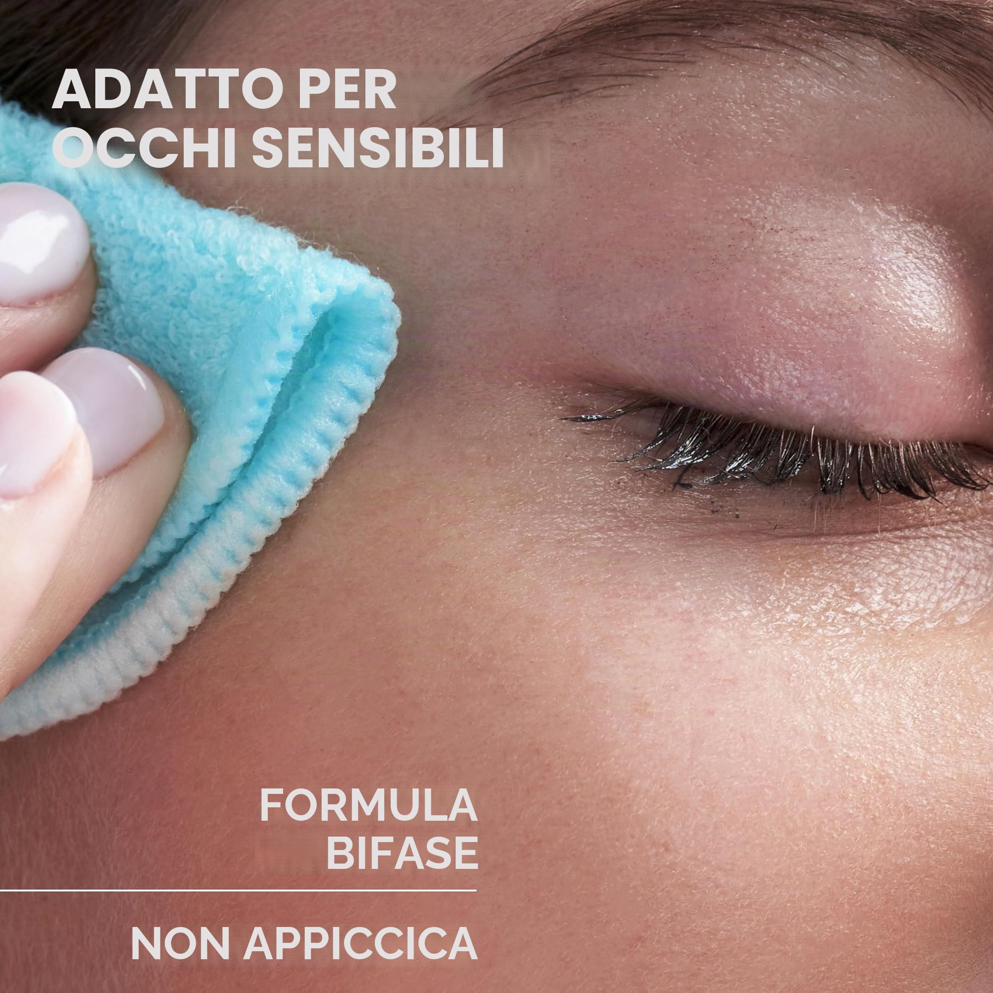 URIAGE Struccante occhi waterproof con ACQUA DI FIORDALISO - Rimuove delicatamente il trucco anche waterproof lasciando la pelle morbida e non appiccicosa - Senza parabeni e non profumato