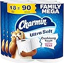 Charmin Ultra Soft Cushiony Touch Toilet Paper, 18 Family Mega Rolls = 90 Regular Rolls