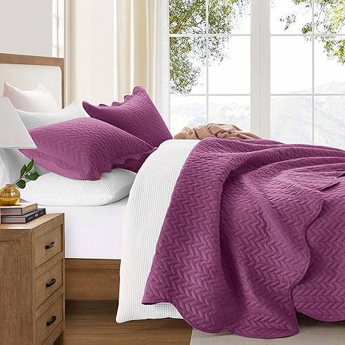 Vista 237 de IR Imperial Rooms - 10 juegos de colcha tamaño individual (68 x 86 pulgadas), para hoteles, habitaciones de huéspedes, colchas ligeras reversibles