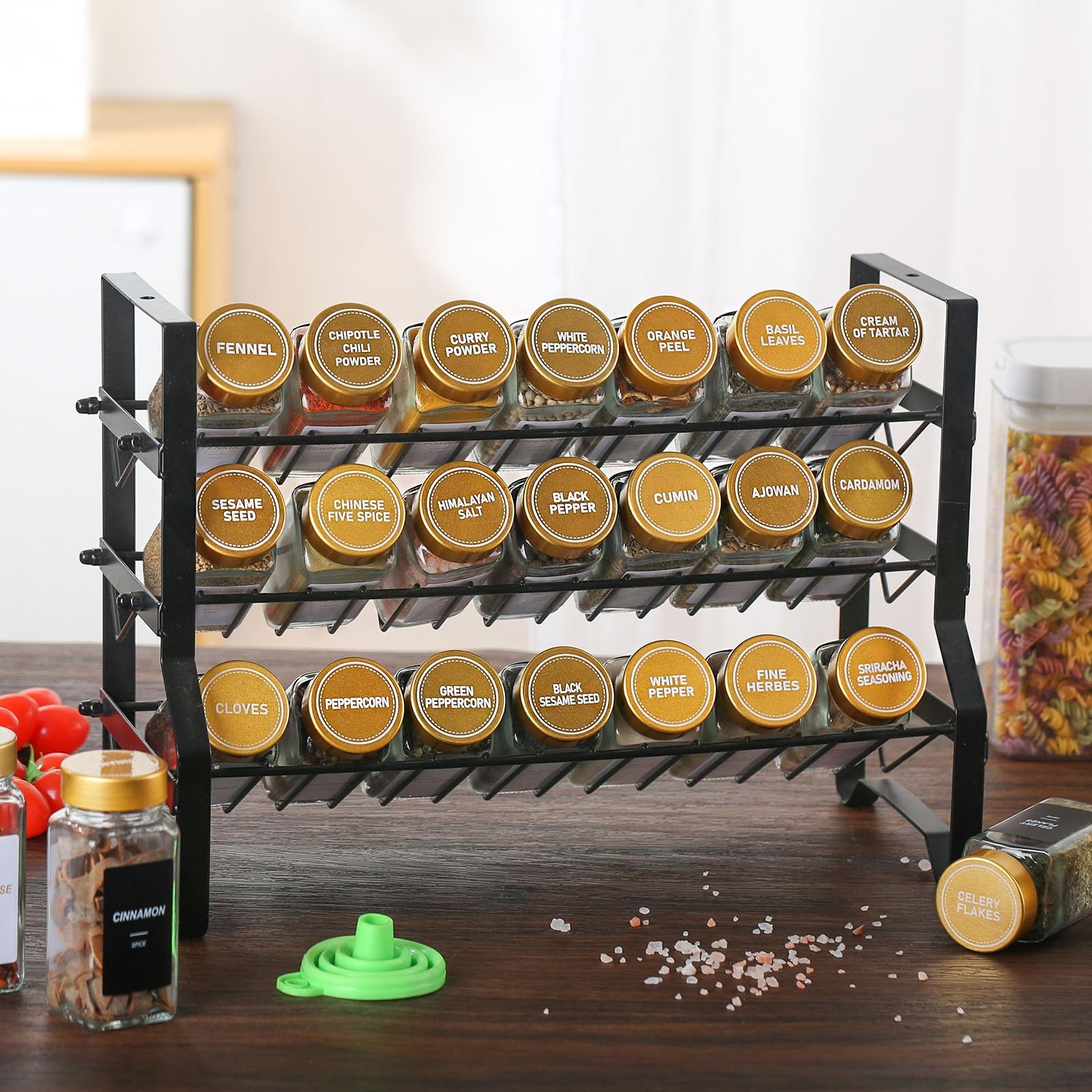 6 oz heldere glazen potten met deksels (Gouden