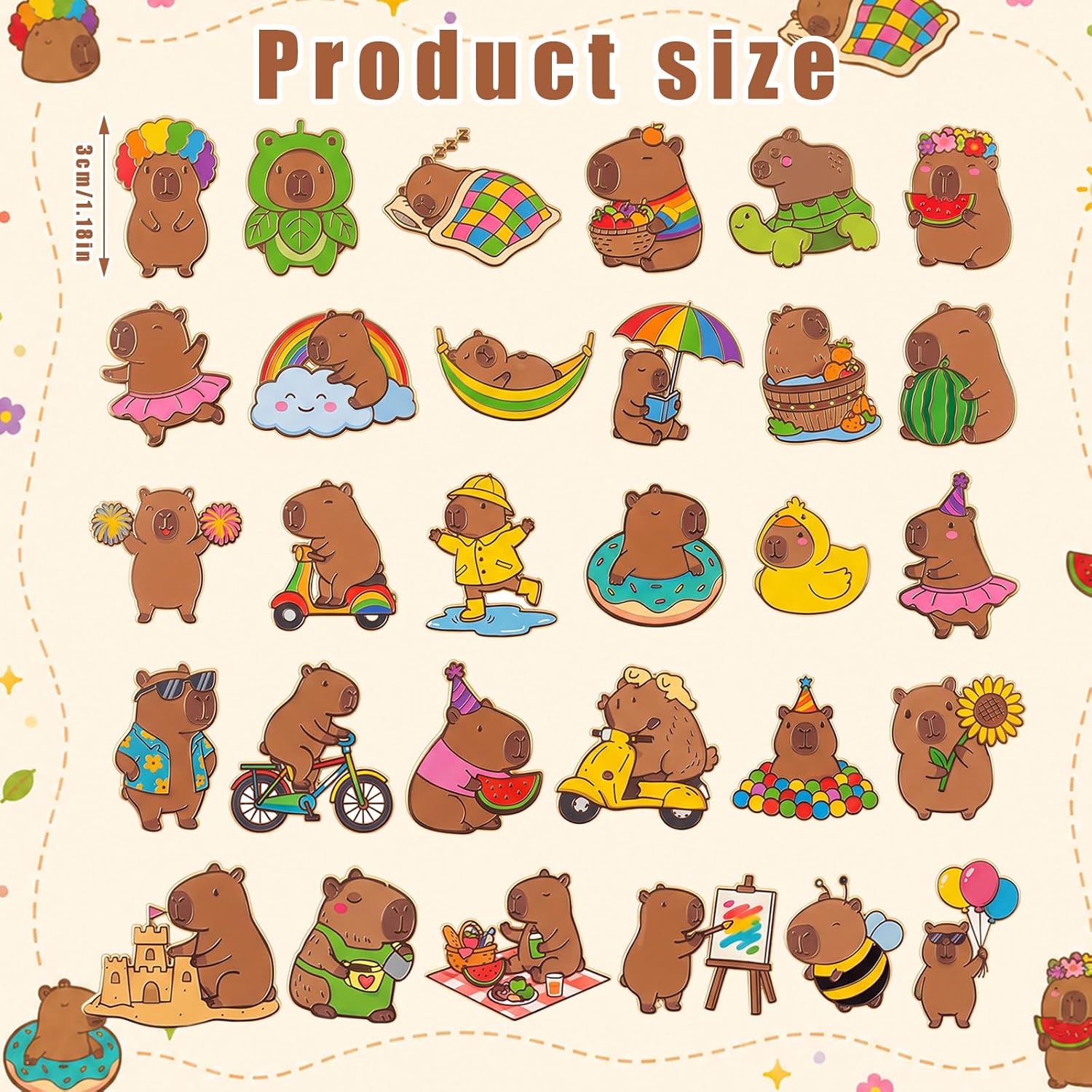 30/60 Pcs Cute Enamel Pins Bulk Lapel Brooch image 3