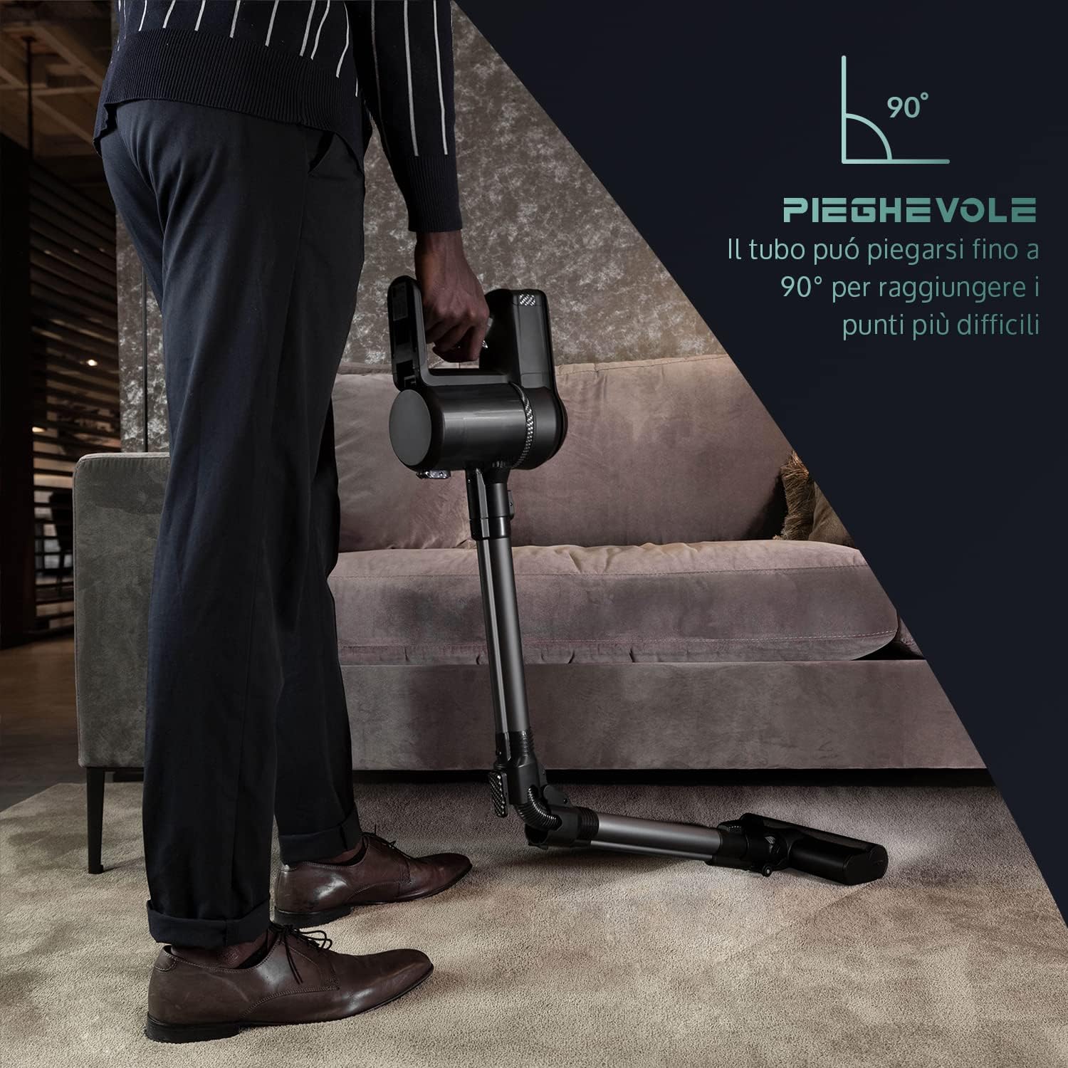 JAP Aspirabriciole Senza Fili Portatile Tornado 22.2V - Potente 10000pA 150W - Aspirapolvere per auto - Solidi e Liquidi - Animale Domestico - Con 5 Accessori - Nero