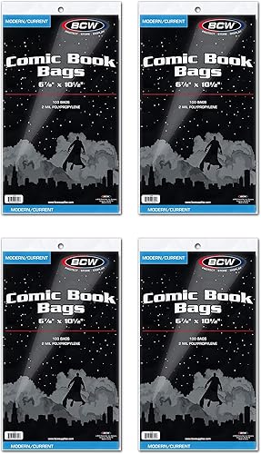 BCW Bolsas de cómics actuales - 400 unidades