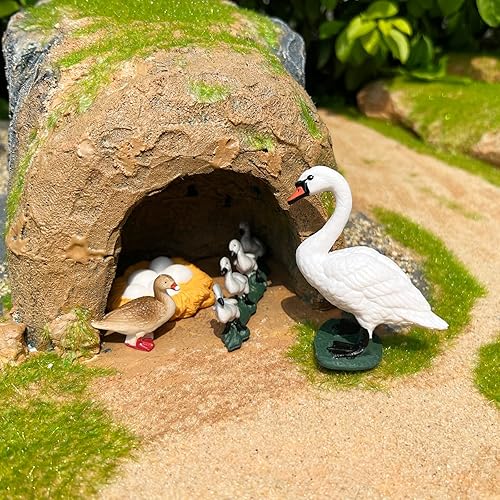 Miniatura 6 de Momoplay Juguetes de ciclo de vida, juguetes de cisne blanco, juego de ciclo de vida de animales de cisne blanco, ideal para aprender, adornos de