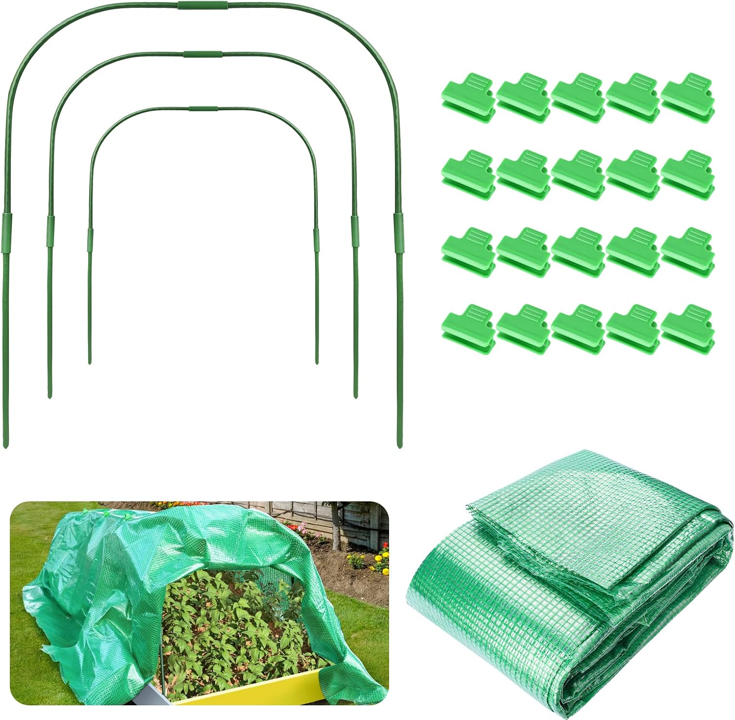 Fiberglass＆Steel Frame Hoops＆Greenhouse Tarp Tools
