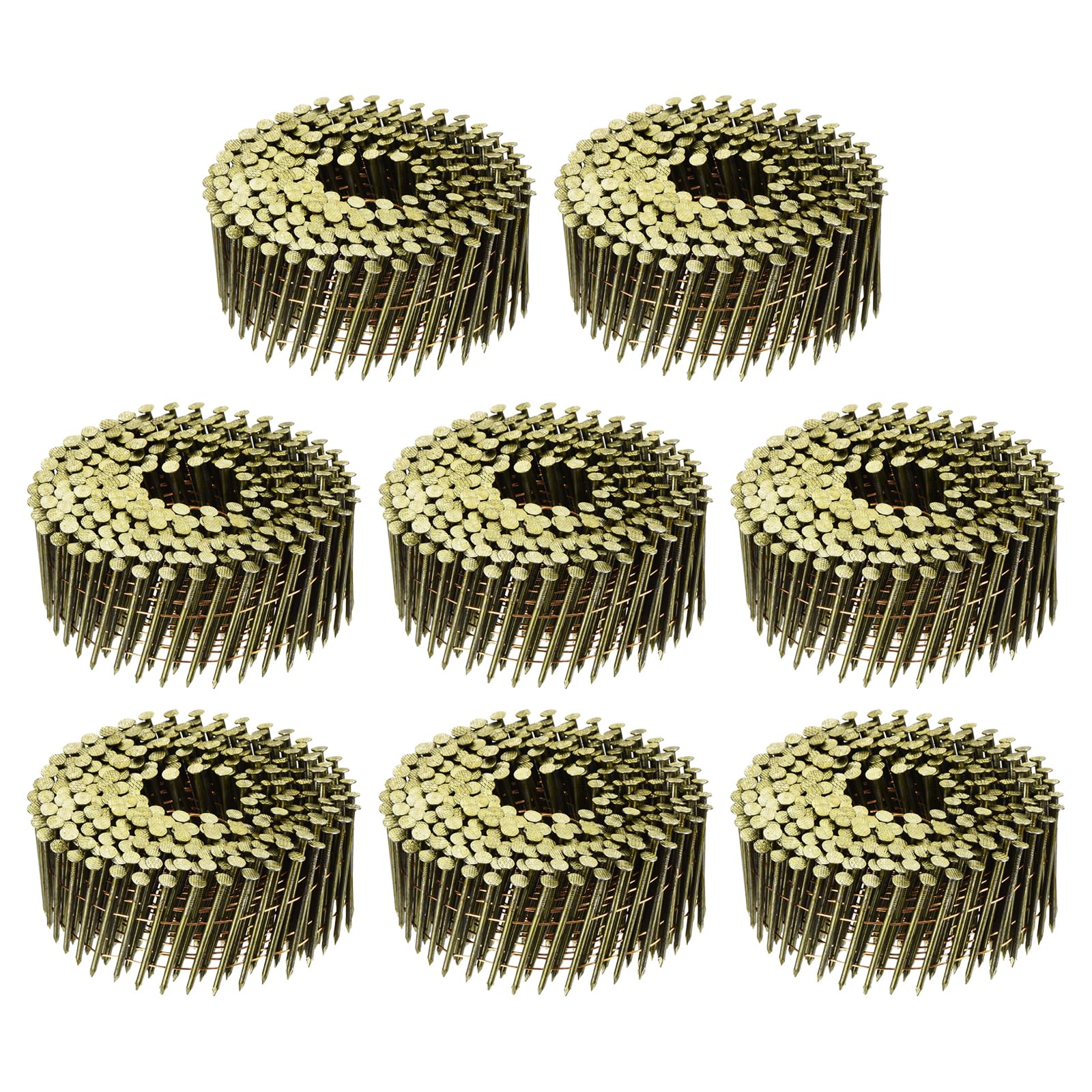 QUARKZMAN 2400 Clous Pour Bardage 2" x 0.091" A 15 Degres Avec Tige Annelée Tête Ronde Complète En Bobine Pour Lath And Sheathing Materials