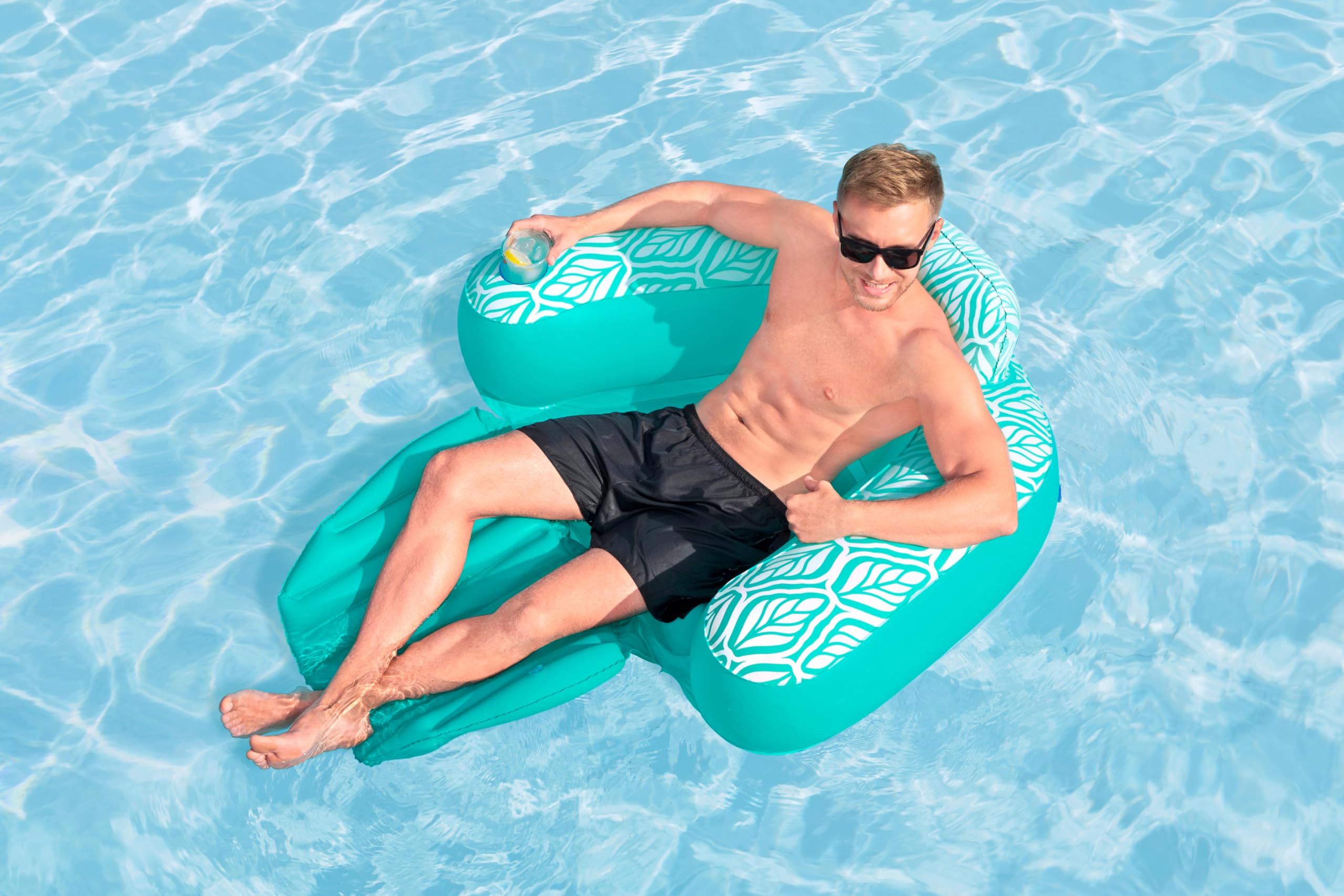 Bestway | Komfortowe pluszowe krzesło Deluxe Pool Lounge Floatie dla dzieci i dorosłych