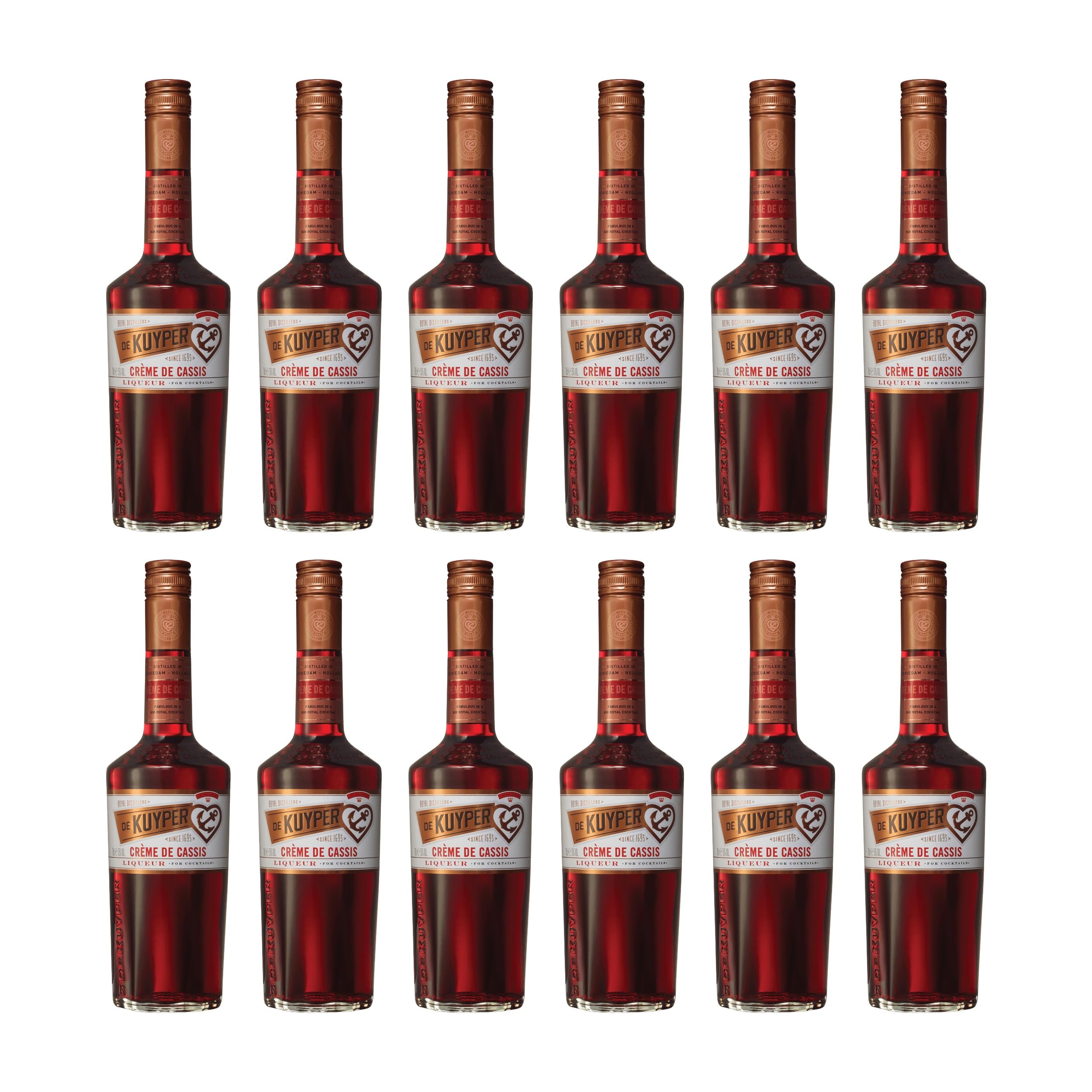 De Kuyper Creme de Cassis Liköre süss Niederlande inkl. FeinWert E-Book (12 x 0.7 l)