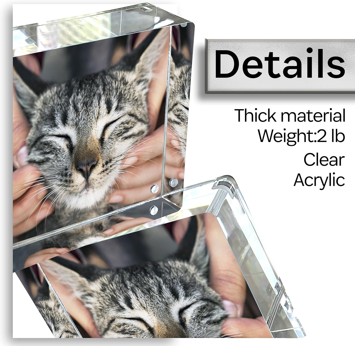 Canetti Prestige Picture Frame - Double Sided Magnetic Picture Frame for Home Decor