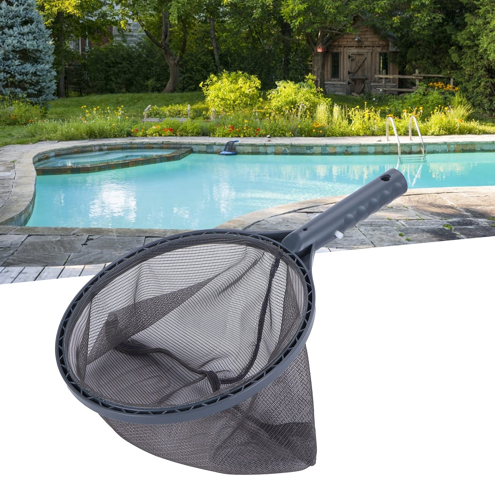 Selbstreparierendes Poolnetz Mit Aluminiumrahmen – Verstärkter Griff Für Ober- Und Unterirdische Pools