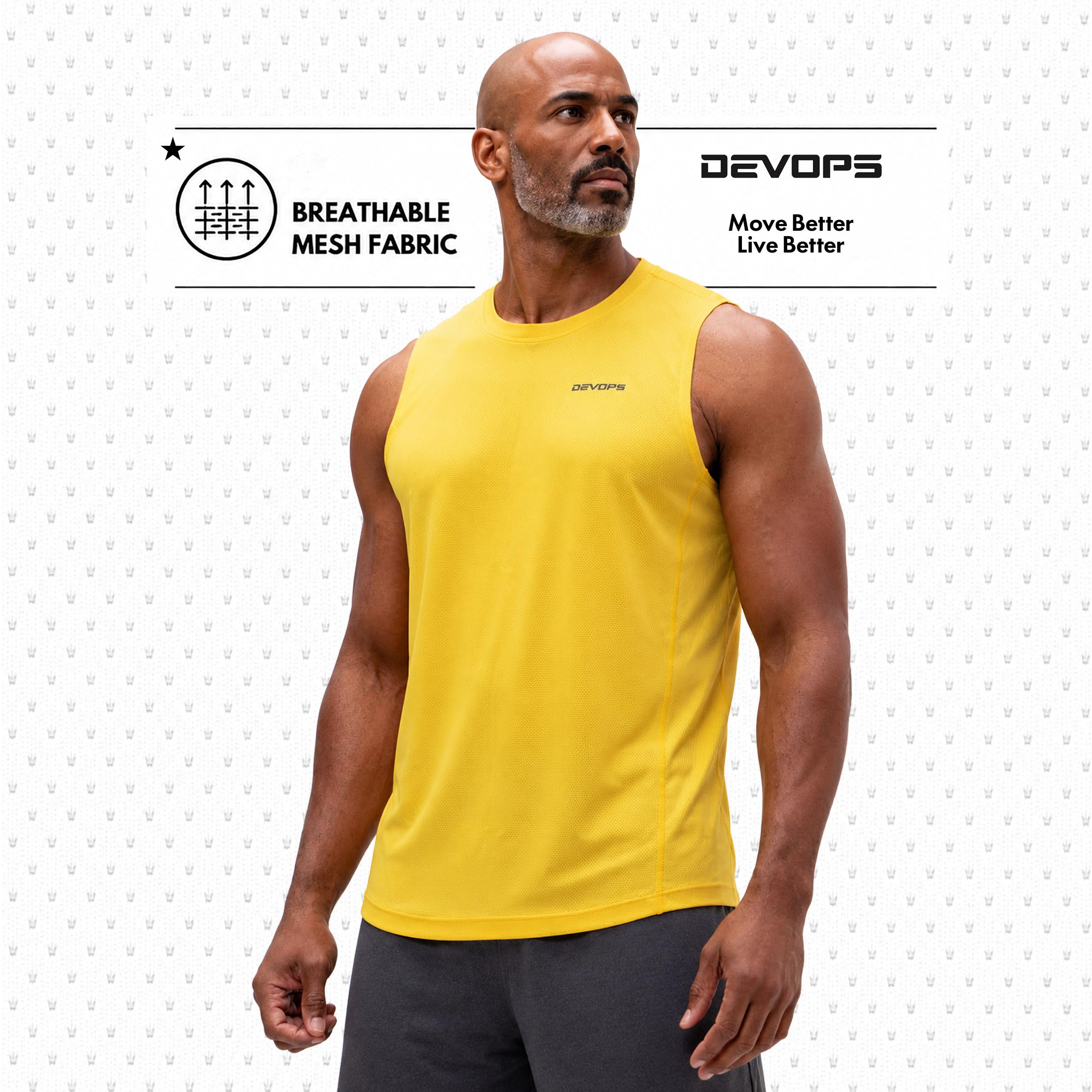 Devops Y Fit Tank Top Entrenamiento Hombre (Pack de 3)