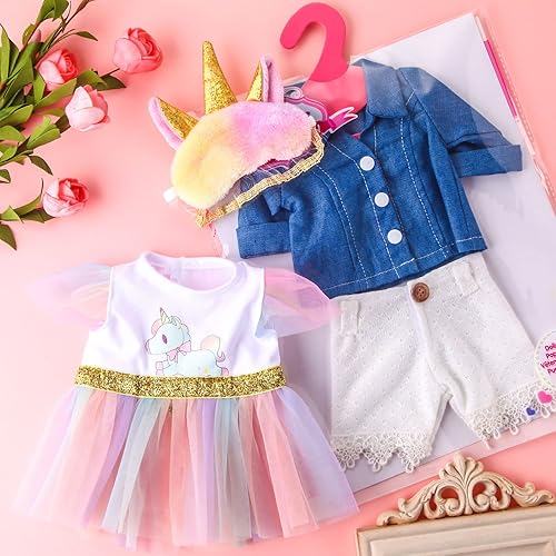 Miniatura 14 de Juego de 2 lindas camisa o falda de oso de peluche que se adapta a la mayoría de los animales de peluche de 14 a 18 pulgadas, construye una ropa