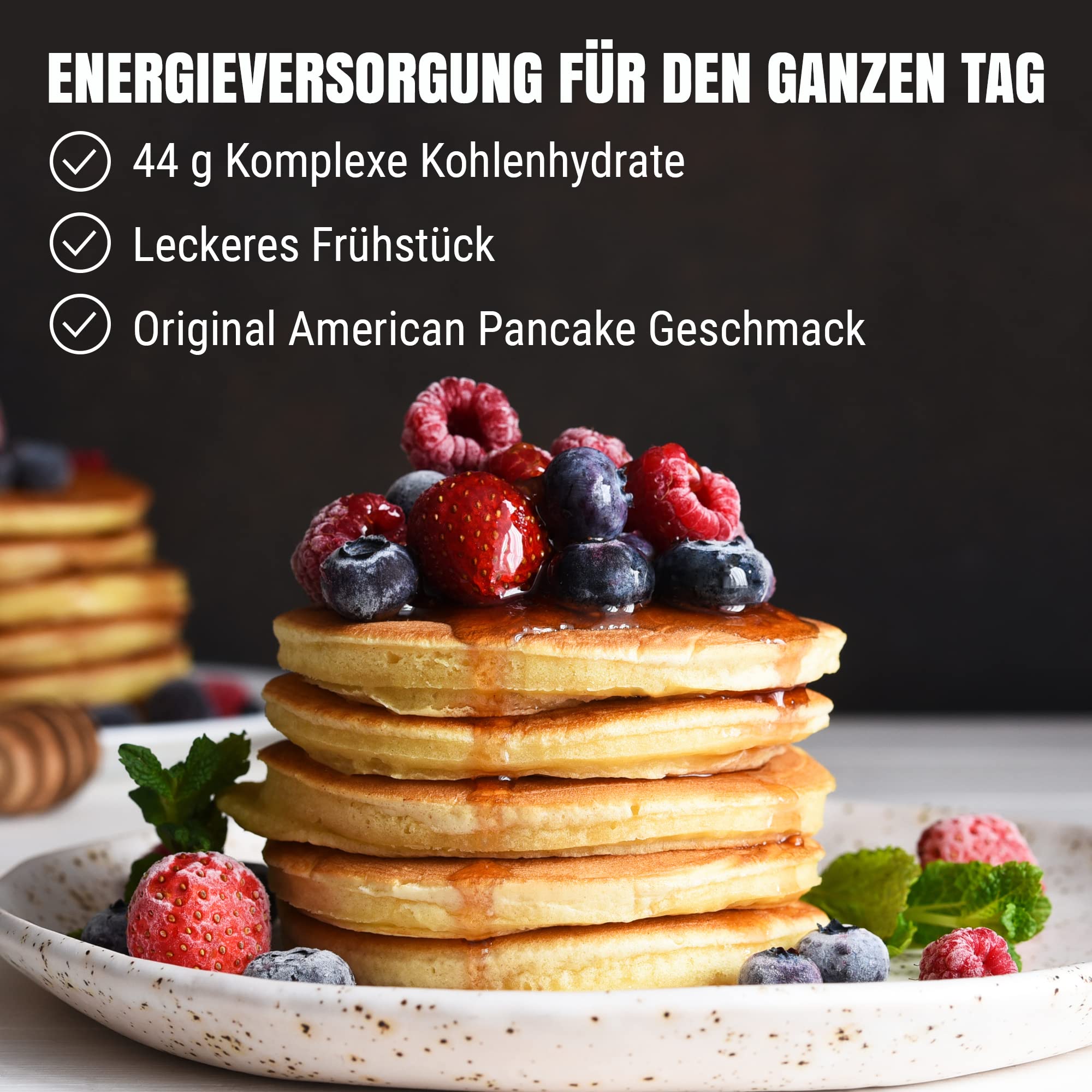 PROTEIN PANCAKES | 1000g | Low carb Pfannkuchenmischung | low fat | Nur 1,7% Zucker & 1,2% Fett | Ganze 41,1g Protein p.P. | Köstlicher Geschmack | Perfekt als Frühstück & zwischendurch (Süß, 1000g Dose)