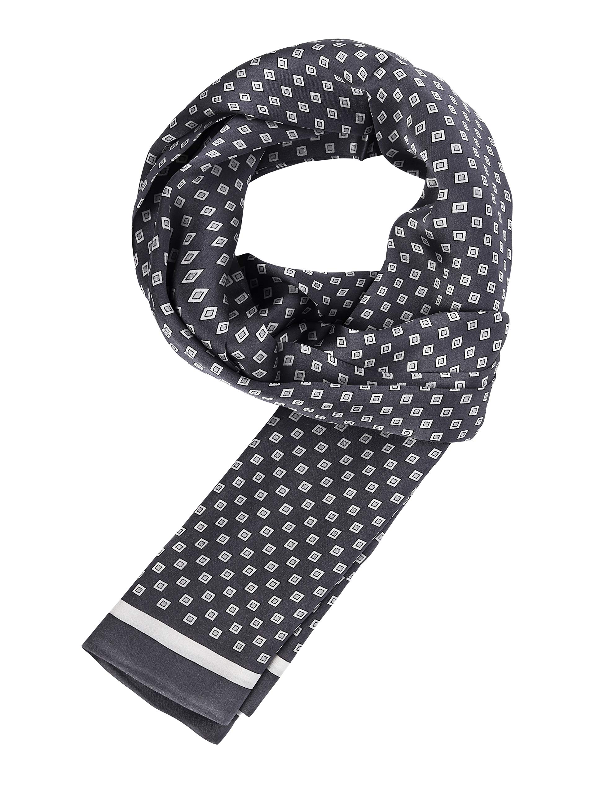 Noble Silk Scarf for Men 100% Silk 11 Momme Spring Summer Autumn Casual Wear Business 155 x 26 cm