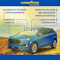 Vista 6 de Goodyear Parasol plegable para parabrisas Ford Edge 2015-2024, accesorios de automóvil, cubierta de parasol, parasol para parabrisas de automóvil
