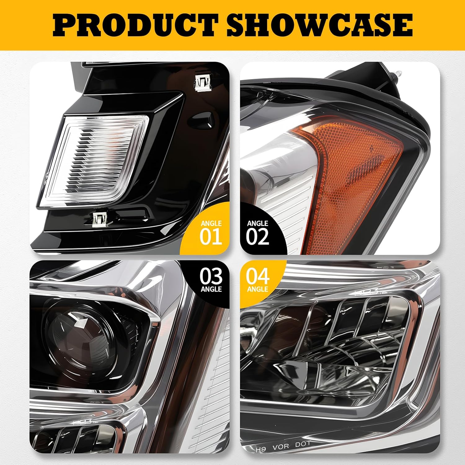Headlight Assembly Driver Side Halogen Compatible with Expedition XLT Limitated 2018 2019 2020 w/Bulbs Left Headlamp JL1Z13008J