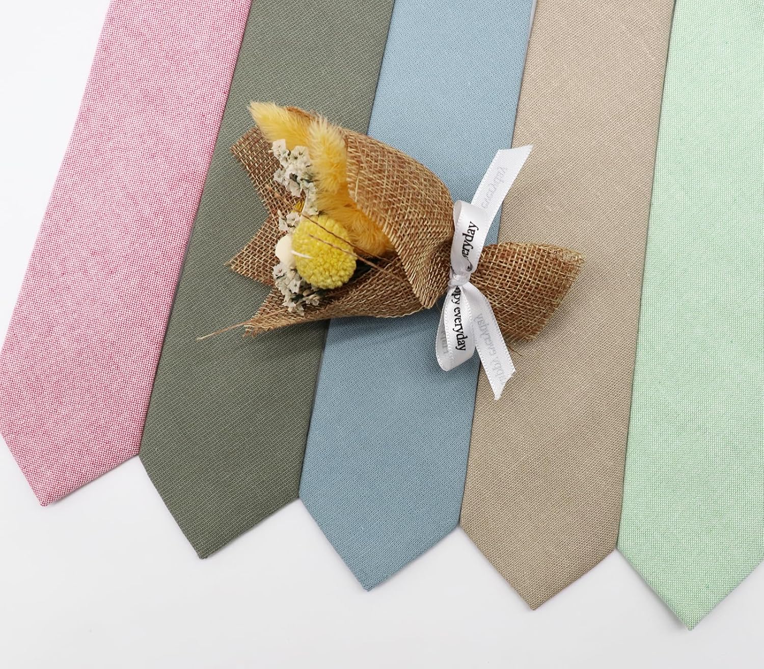 Boys Tie Self-tied Cotton Ties for Boys, Solid Color Kids Tie for School Uniforms Graduations Parties Daily Wear - Image 5