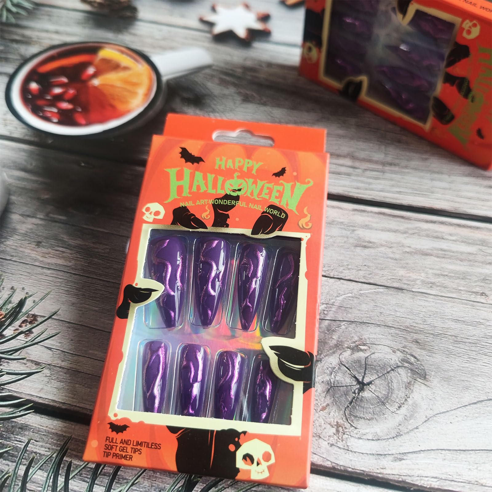 Amazon.com: Devil's Claws Press On Nails - 24 Pcs 3D Curve Line