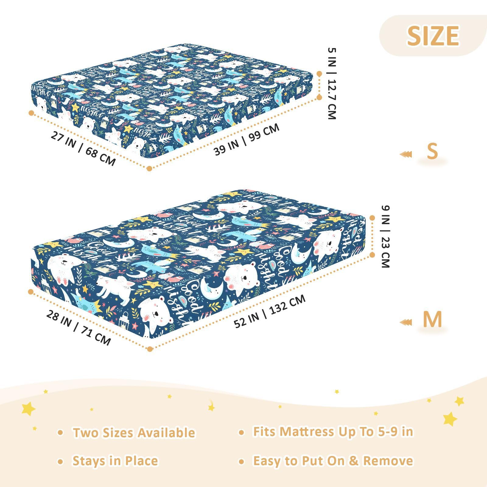 Babybettlaken für Jungen und Mädchen, weich, für Kleinkinder, Standardmatratze, 71,1 x 132,1 cm