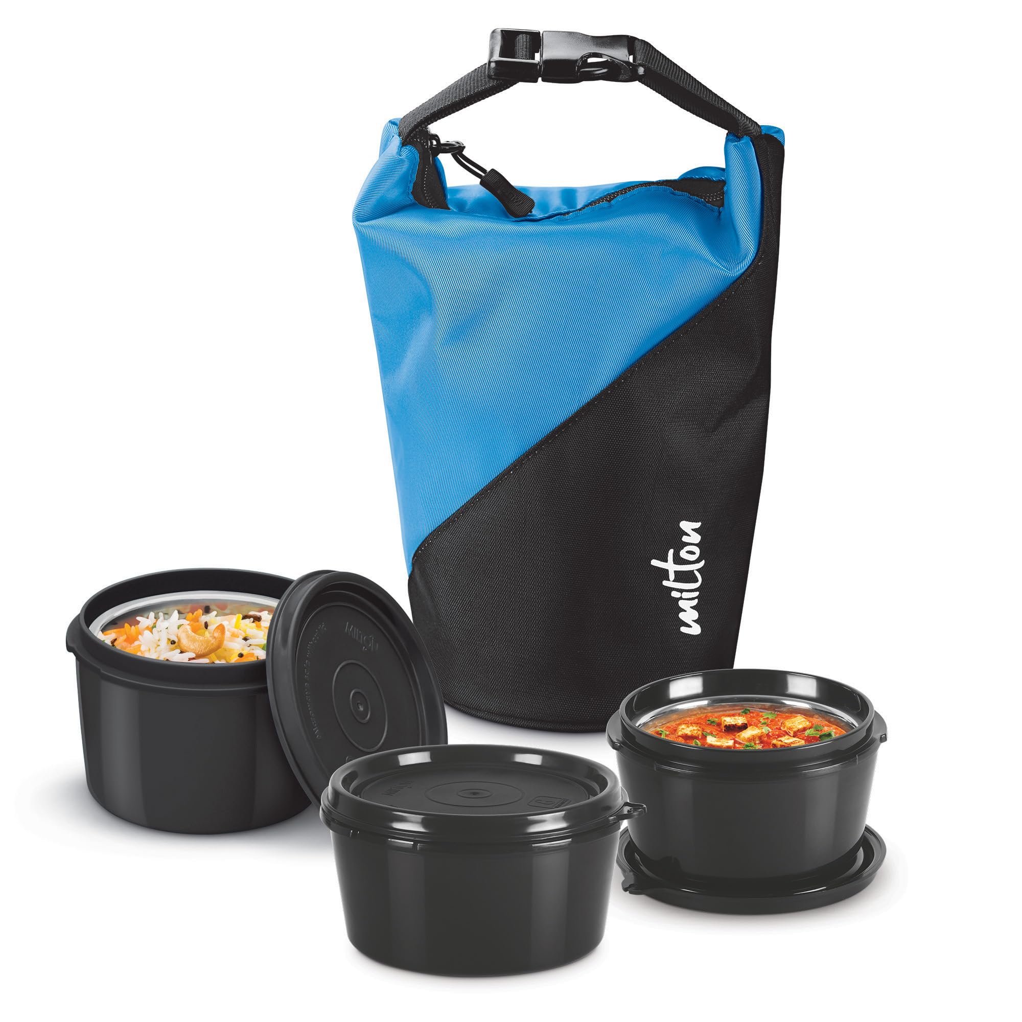 MILTON Legend Deluxe 3 Stainless Steel Containers with Steam Vent 200 ml Each, Hot & Cold Leak-Proof Insulated Lunch Box for Office, College, Picnic, Silver — Amazon image 9