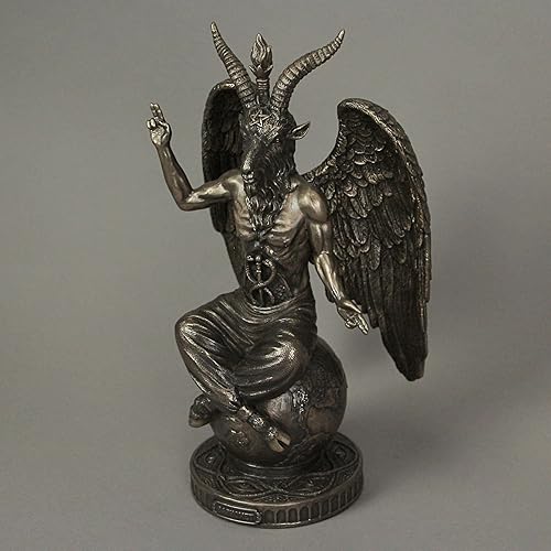 Miniatura 2 de Veronese Design Estatua de resina de Baphomet de 10.25 pulgadas de alto acabado de bronce fundido en frío
