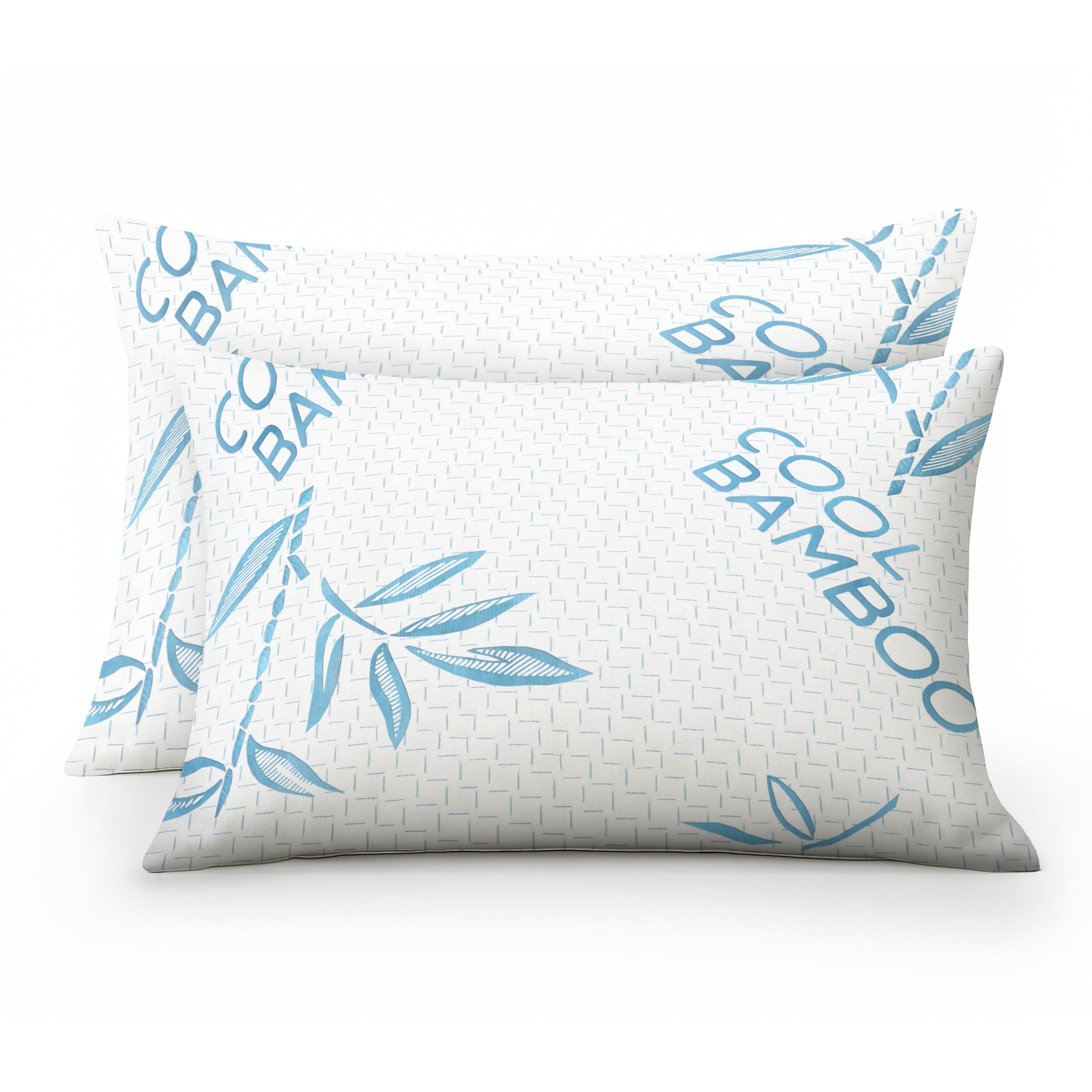 OMEO 2 Pack Bamboo Pillow Standard Size