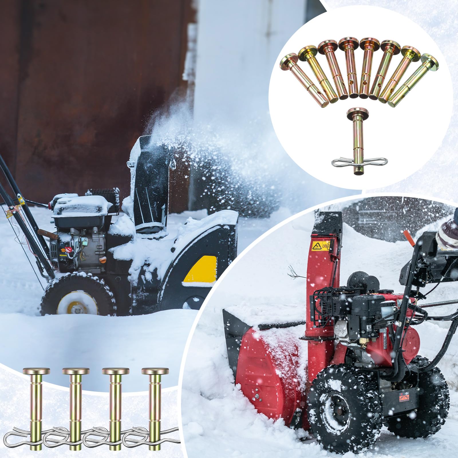 Amazon.co.jp: Tandefio 60セット せん断ピンと割りピン 除雪機用 738