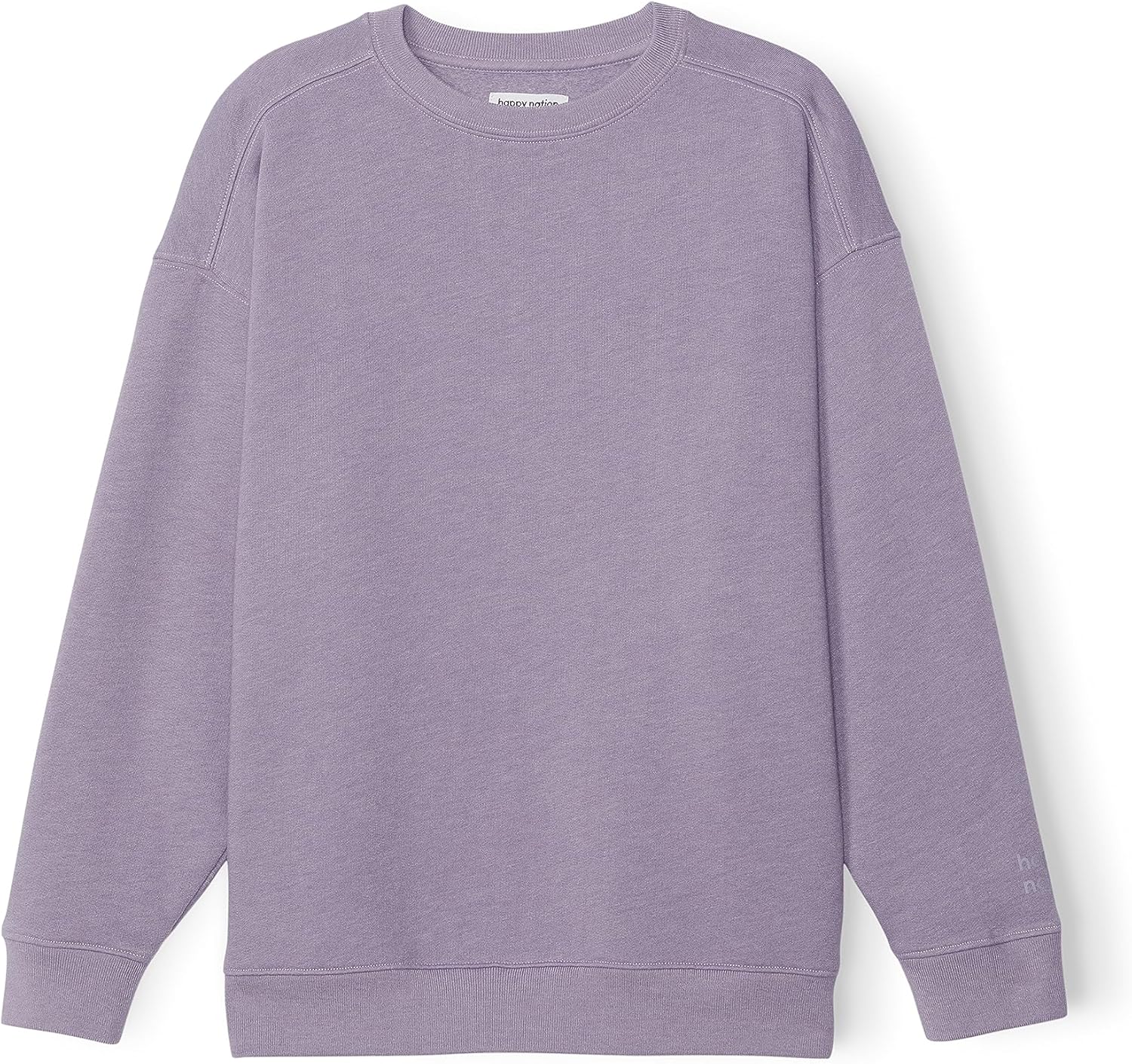 Happy Nation Girls Relaxed Fleece Crewneck Sweatshirt
