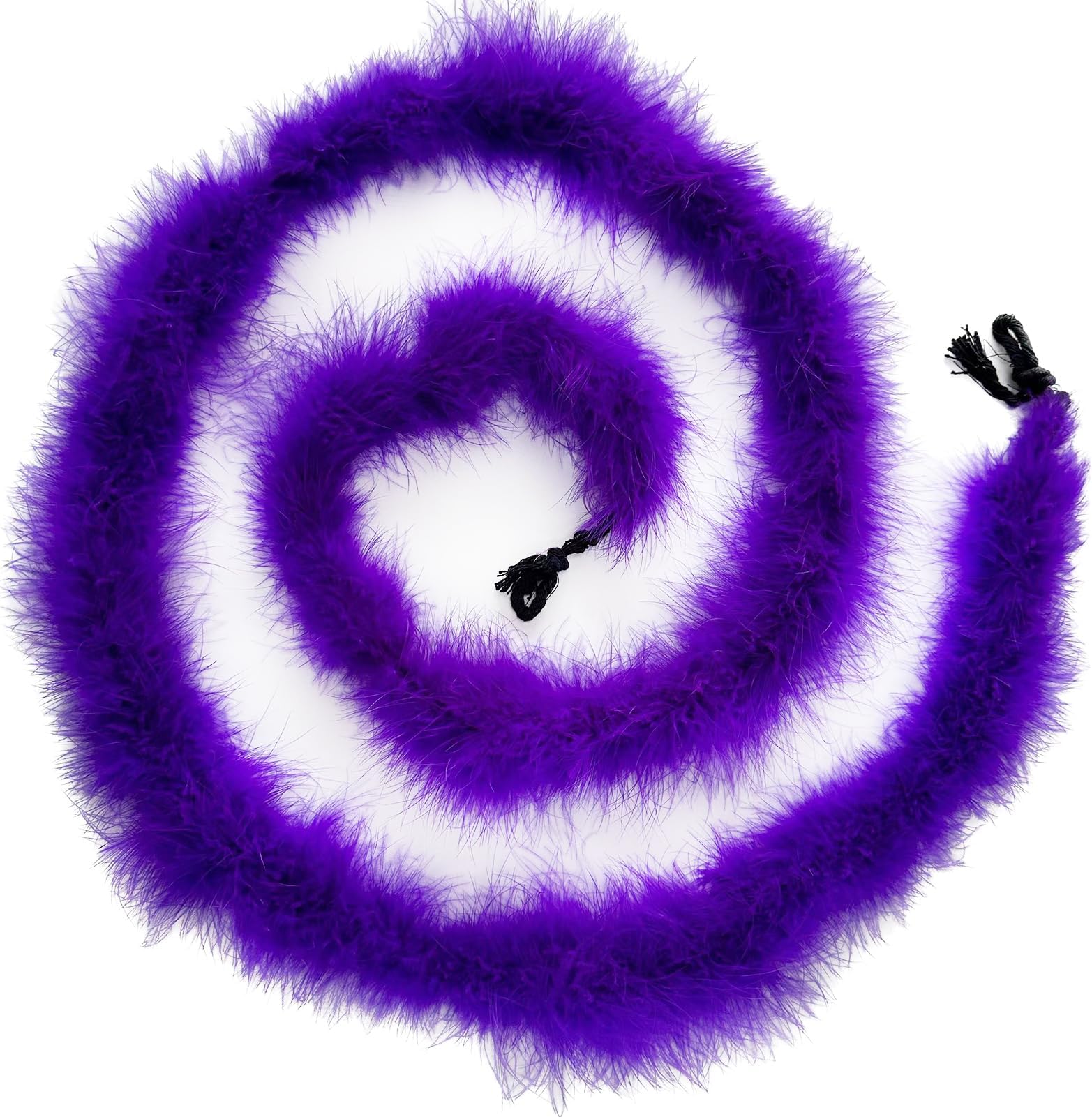 2 Yards 20g Fluffy Marabou Feather Boa for DIY Craft Sewing Trim Home Wedding Party Decoration-Purple