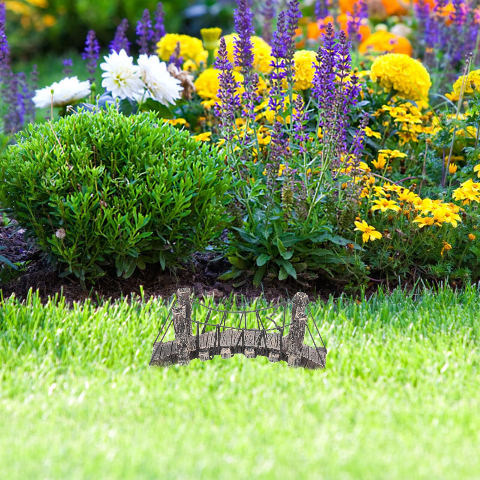 Mipcase 2 Pcs Décoration Miniature de Pont Accessoire de Paysage Miniature pour Jardin Résine Design Élégant et Délicat Léger à Poser et Déplacer