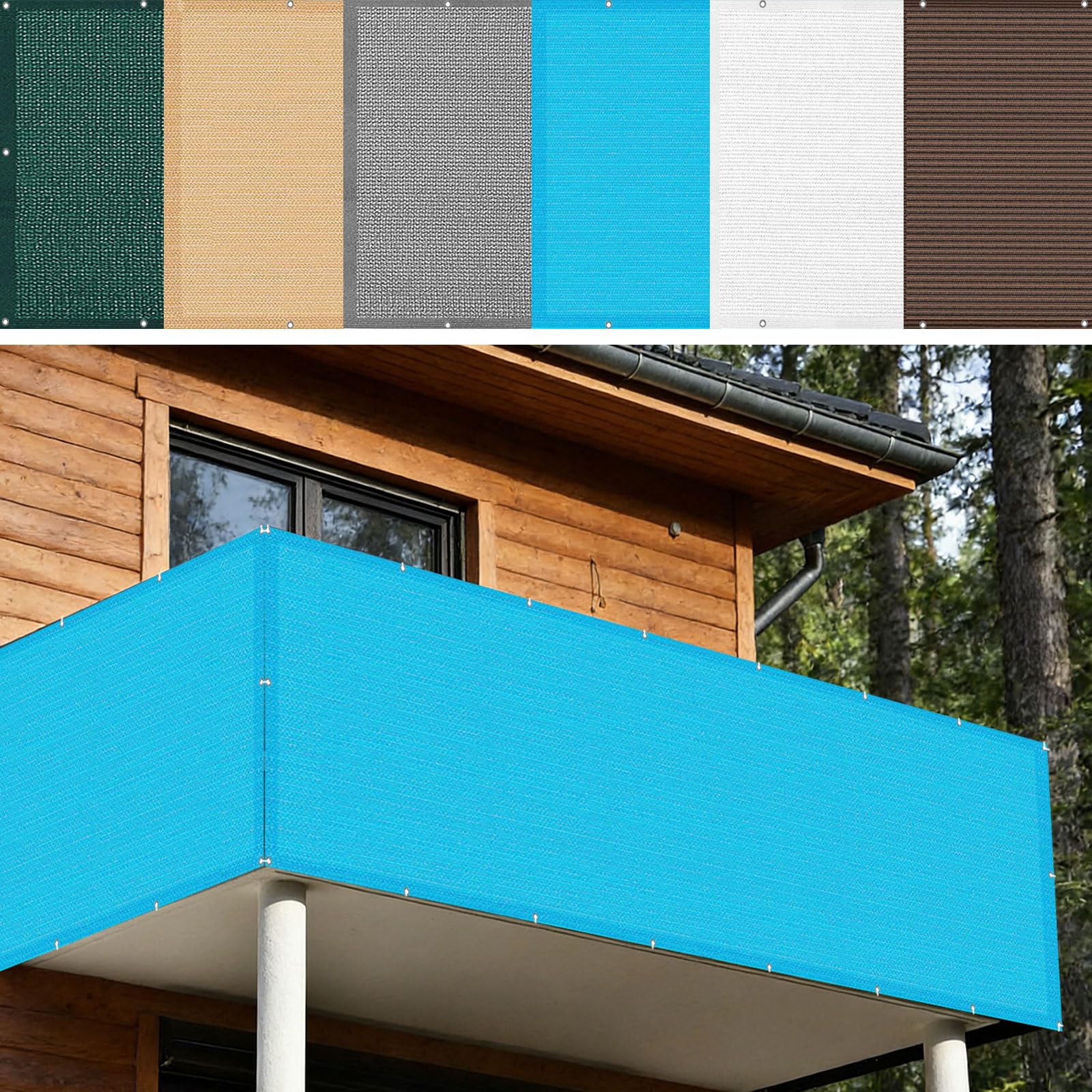 Coupe-vent respirant bleu ciel pour protéger votre balcon