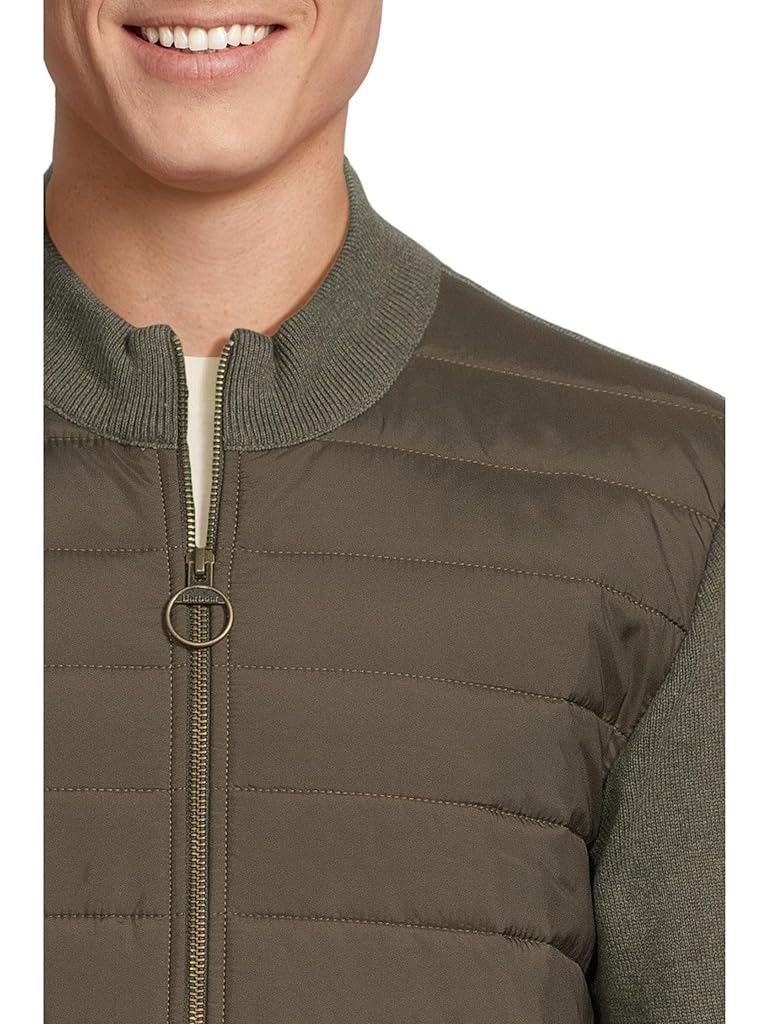 Olive Barbour Barbour Essential Carn Baffle Zip Thru