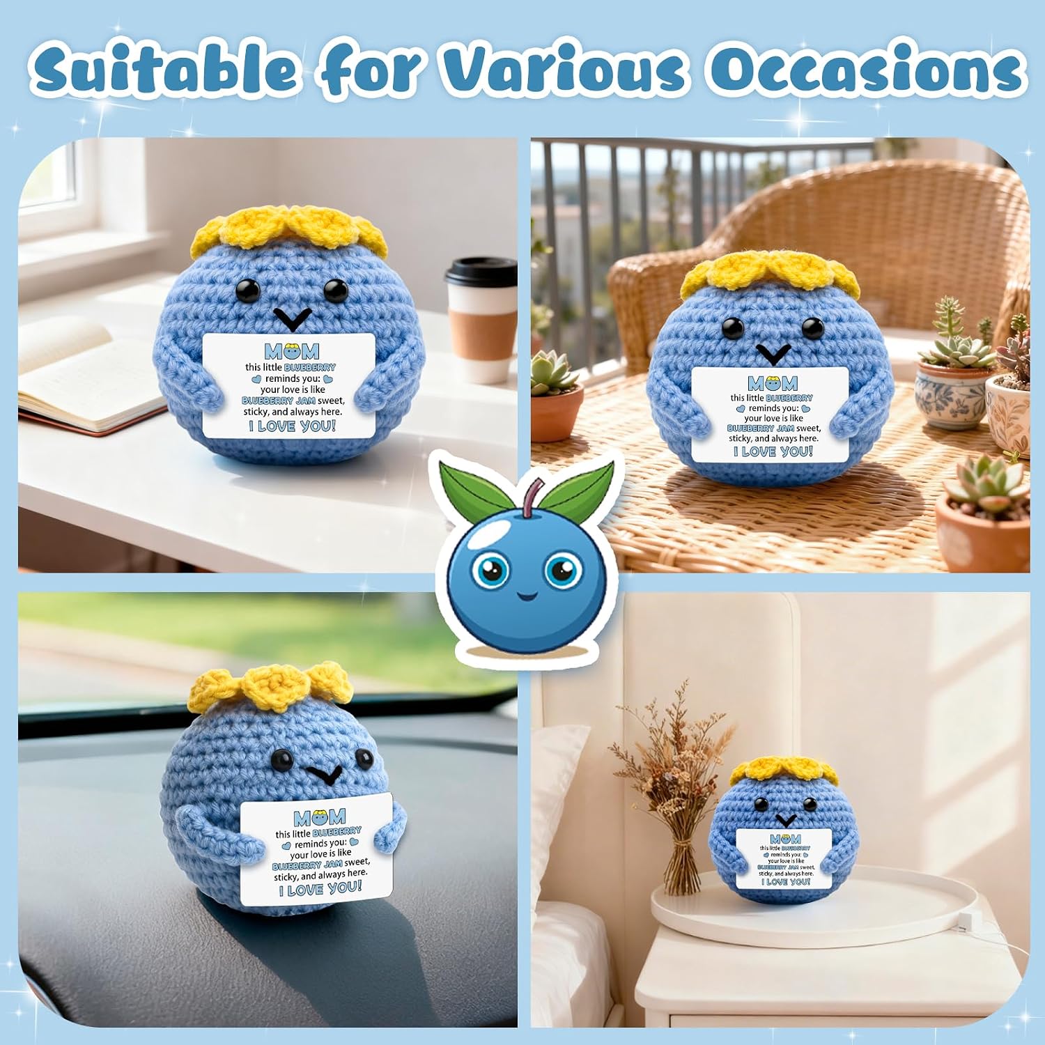 Mini Blueberry Mom Gifts from Daughter Son Birthday Gifts for Mom