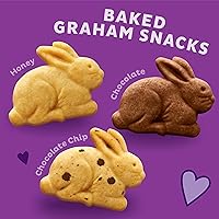 Vista 3 de Annie's Organic Friends Bunny Grahams, bocadillos Graham horneados con chispas de chocolate, chocolate y miel, 12 bolsas, 12 onzas