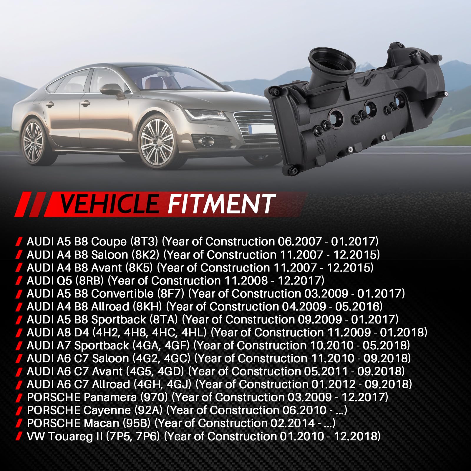 Sinistra 059103469BD 059103469AQ - Coperchio per valvola a cilindro, ricambio per A4 A5 A6 A7 A8 Q5 Q7 accessori auto