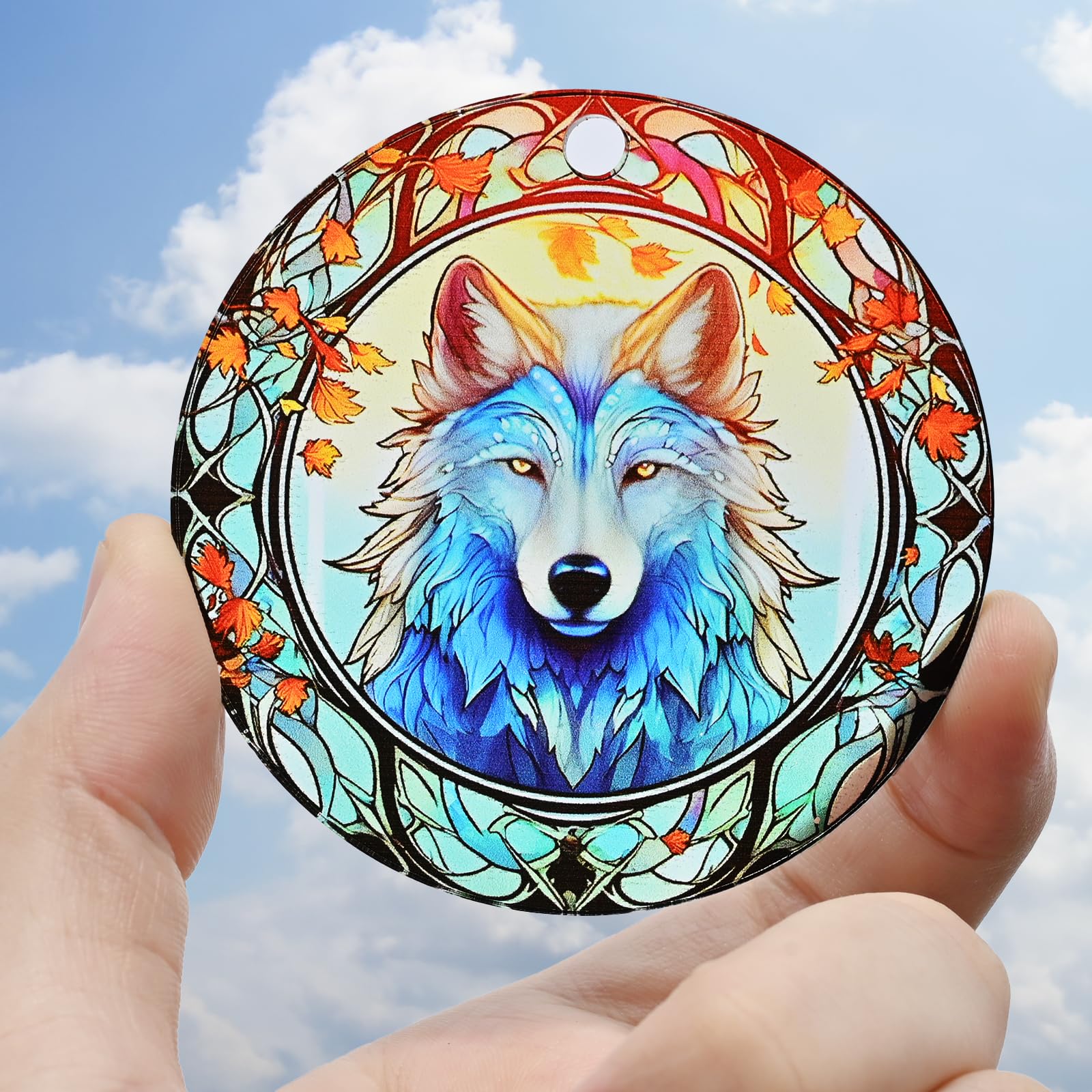 Wolf Christmas Tree & Suncatcher Ornaments - Wolf Lover Keepsake Gifts