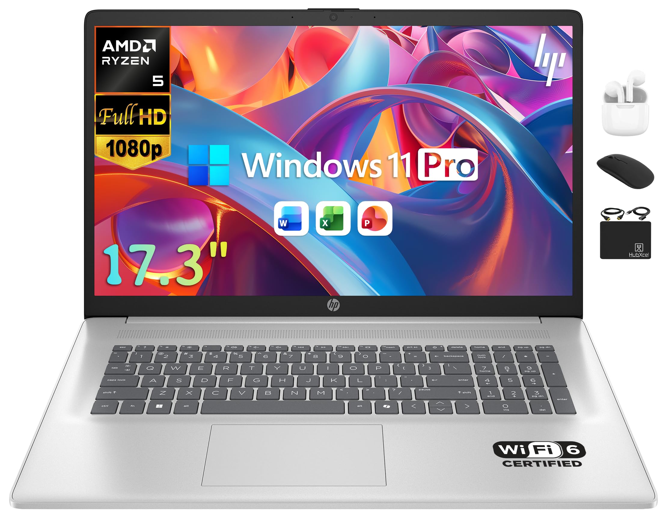 HP 17 Inch FHD Laptop Computer 2026 Business Student, 8GB RAM 756GB Storage