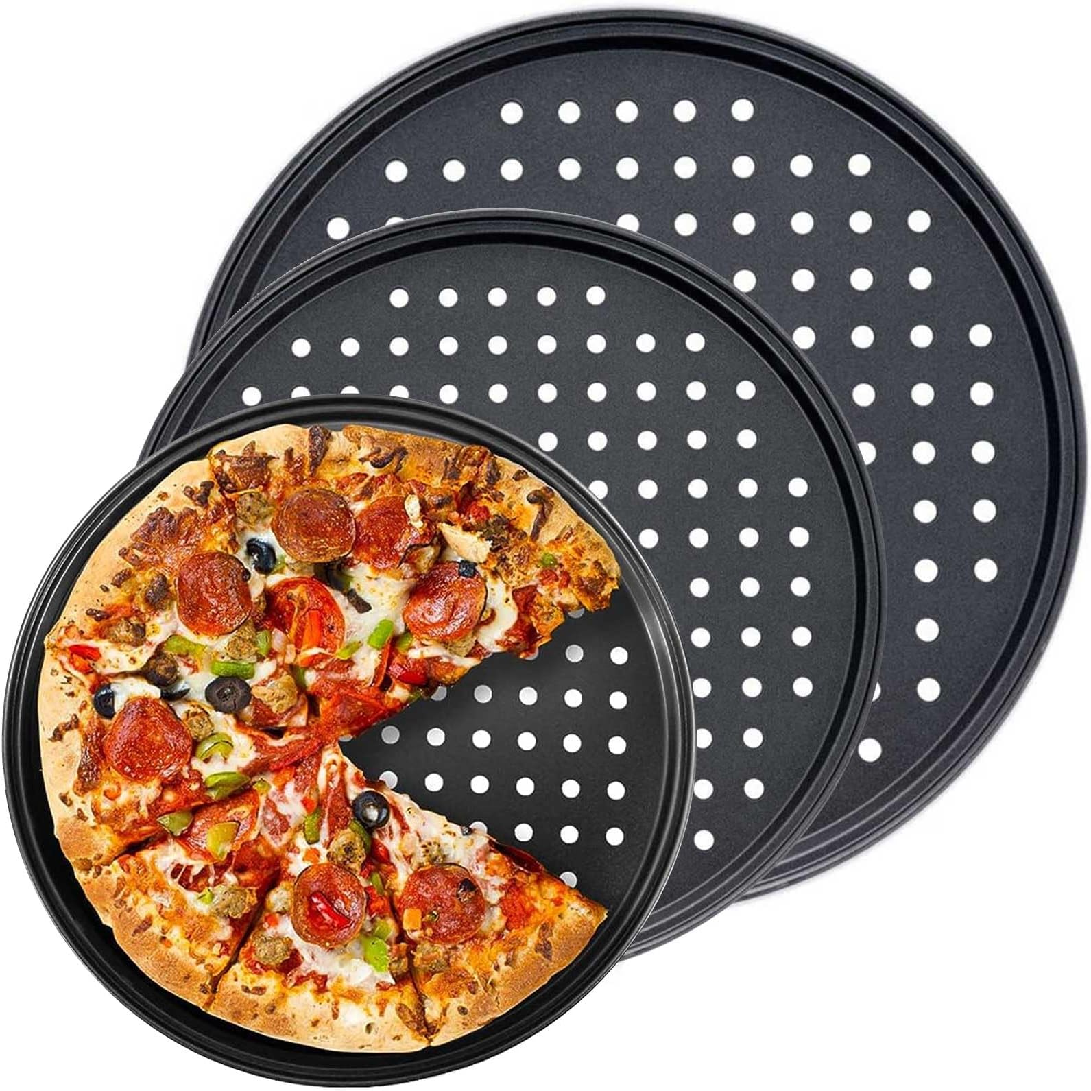 Handook Pizza Pan Set, Pizza Pan for Oven, Nonstick Pizza