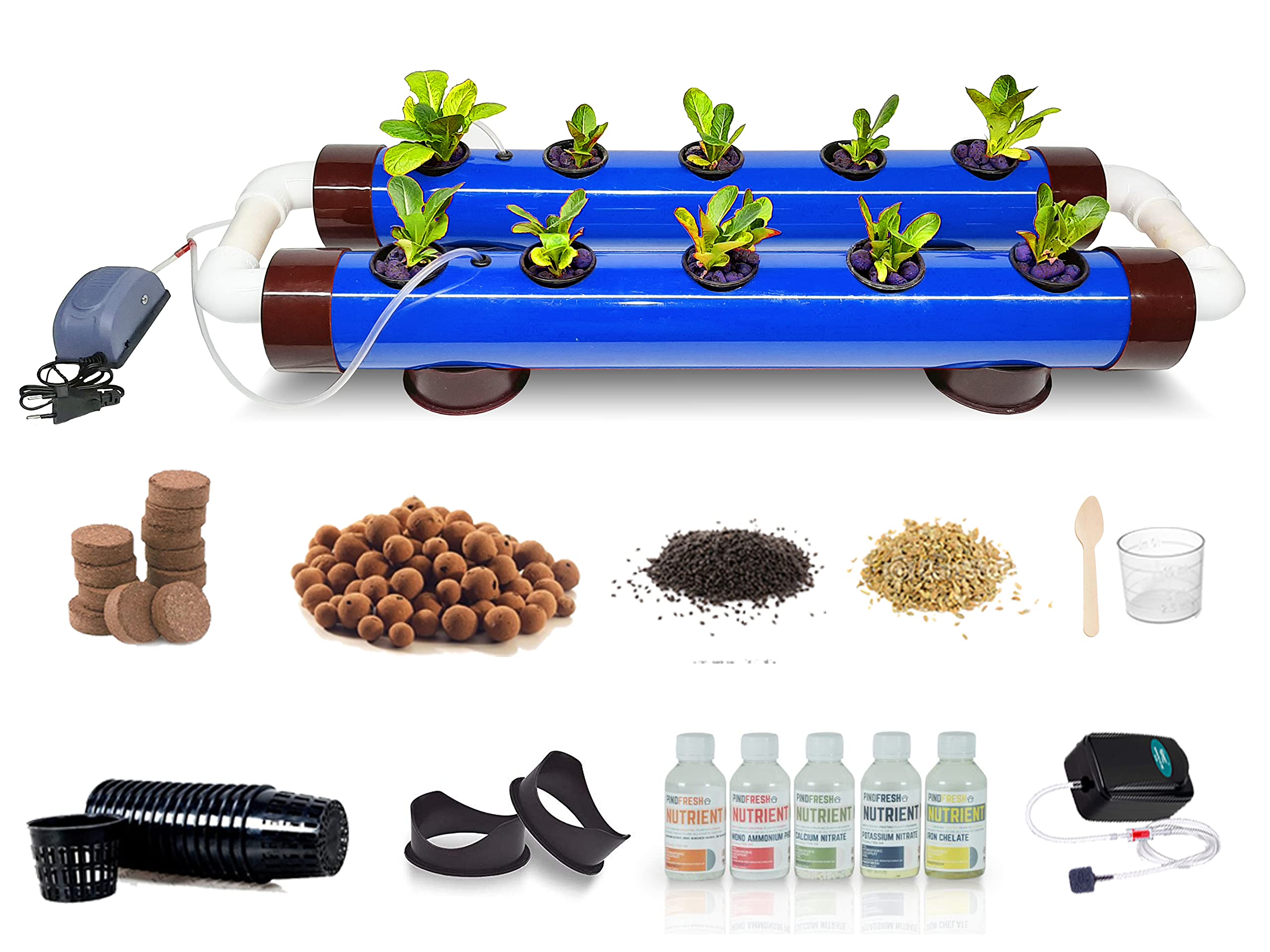 See full amazon price history chart for Pindfresh Hydroponics Kit for home - PindPipe Duo - 10 Plants, Good for Leafy Greens - Beginners hydroponic System - Reusable - for Indoor/Outdoor hydroponics - Seeds Included (Blue) Pindfresh Hydroponics Kit for home - PindPipe Duo - 10 Plants, Good for Leafy Greens - Beginners hydroponic System - Reusable - for Indoor/Outdoor hydroponics - Seeds Included (Blue) (B08R5J52CH) Amazon Price History, Amazon Price Tracker