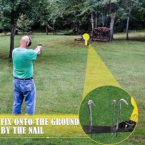 Miniatura 4 de AR500 Gun Metal Shooting Target Popper Objetivos de tiro de acero Objetivo de reinicio automático para rifle Pistola Airguns Escopeta Tiro con arco