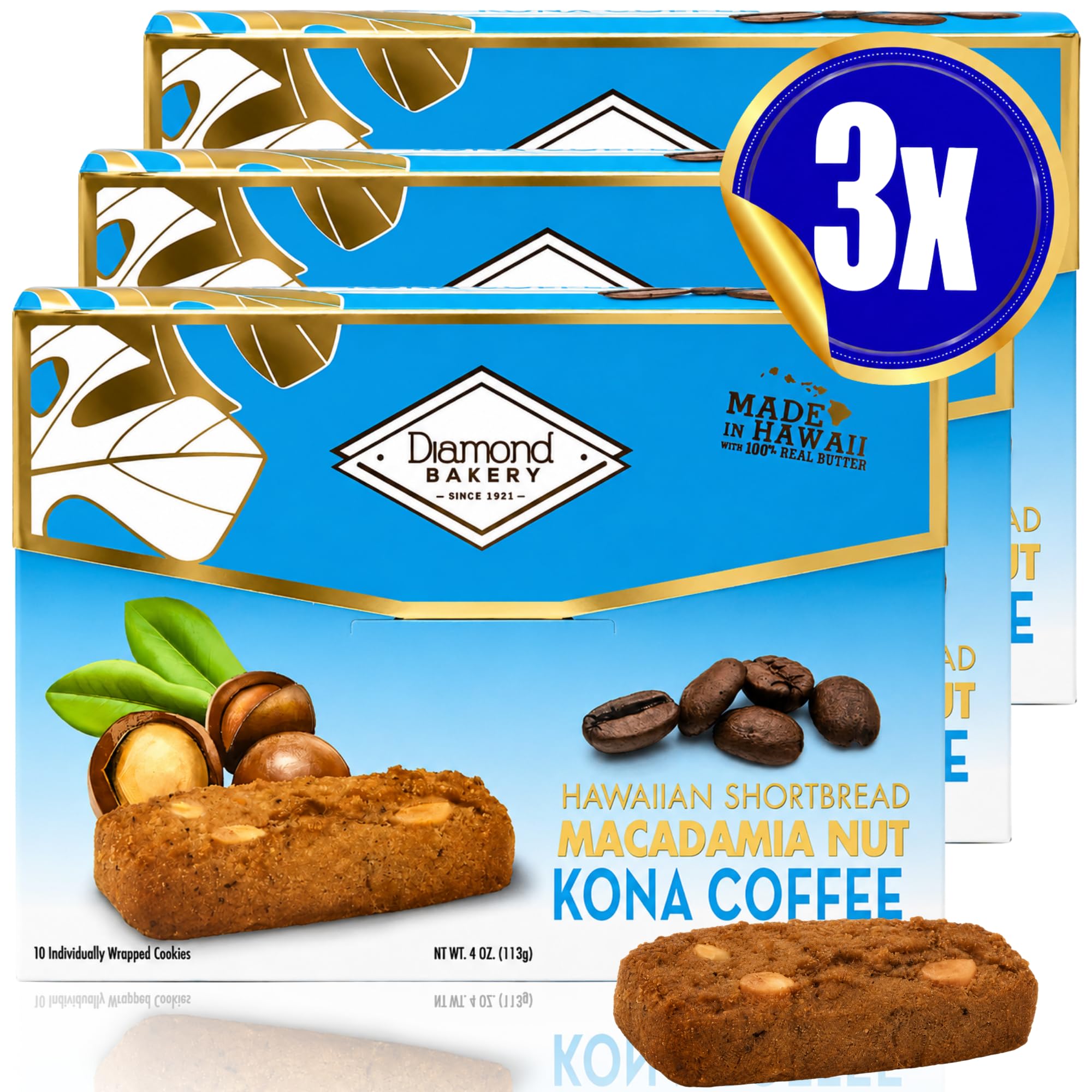 Amazon.com: Diamond Bakery Kona Coffee Macadamia Nut Shortbread