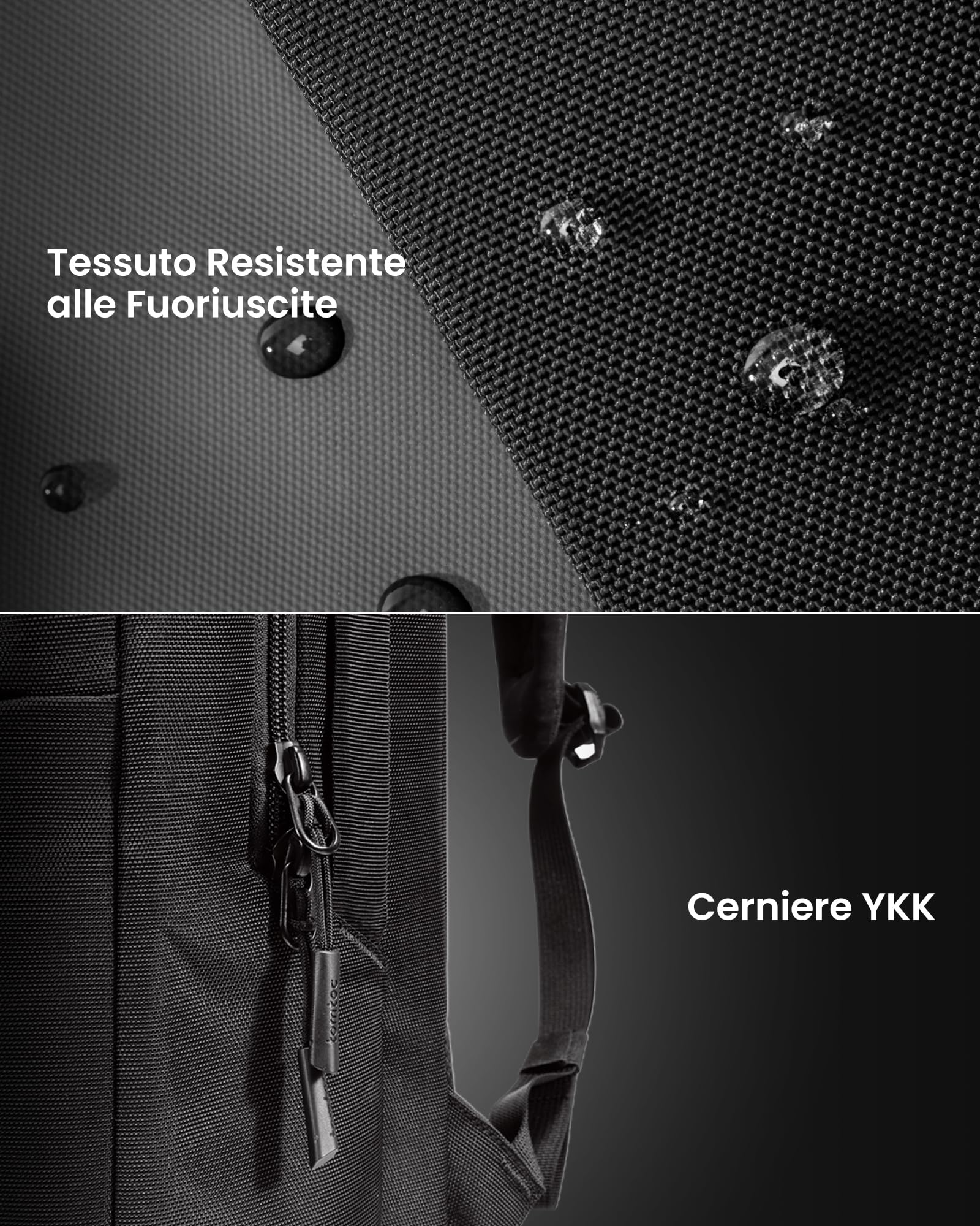 tomtoc Zaino Compatto per Computer da 15,6-17,3 Pollici, Zaino da 24L per Tutti i Giorni, Zaino Professionale, Borsa da Lavoro con Passaggio Cavi, per Lavoro, Spostamenti
