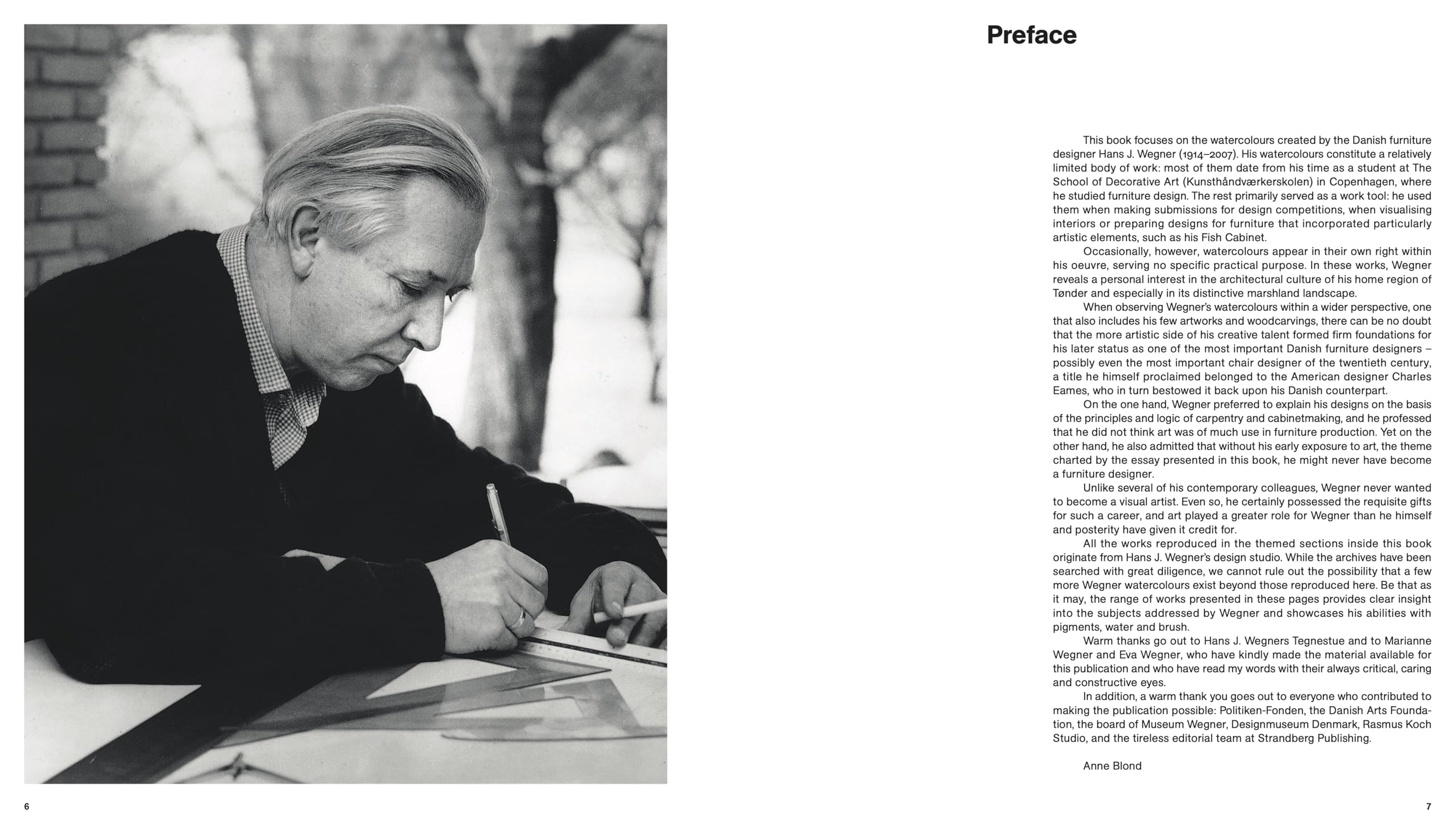 Watercolours by Hans J. Wegner: The artistic dimensions in his work